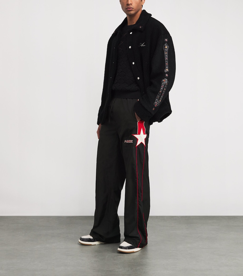 Printed Track Trousers BLACK Image 2