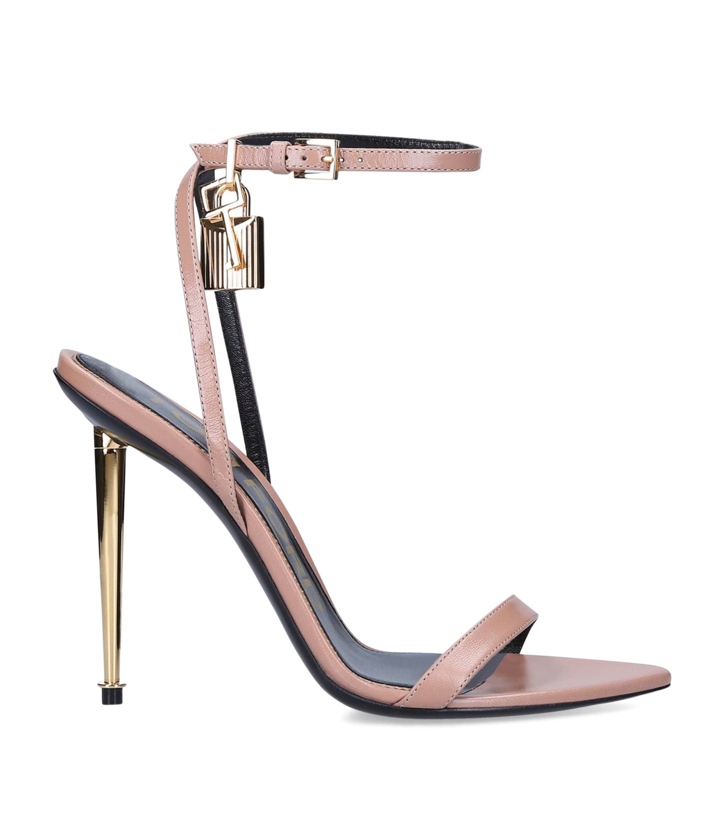 Leather Padlock Sandals 105 BLUSH Image 4