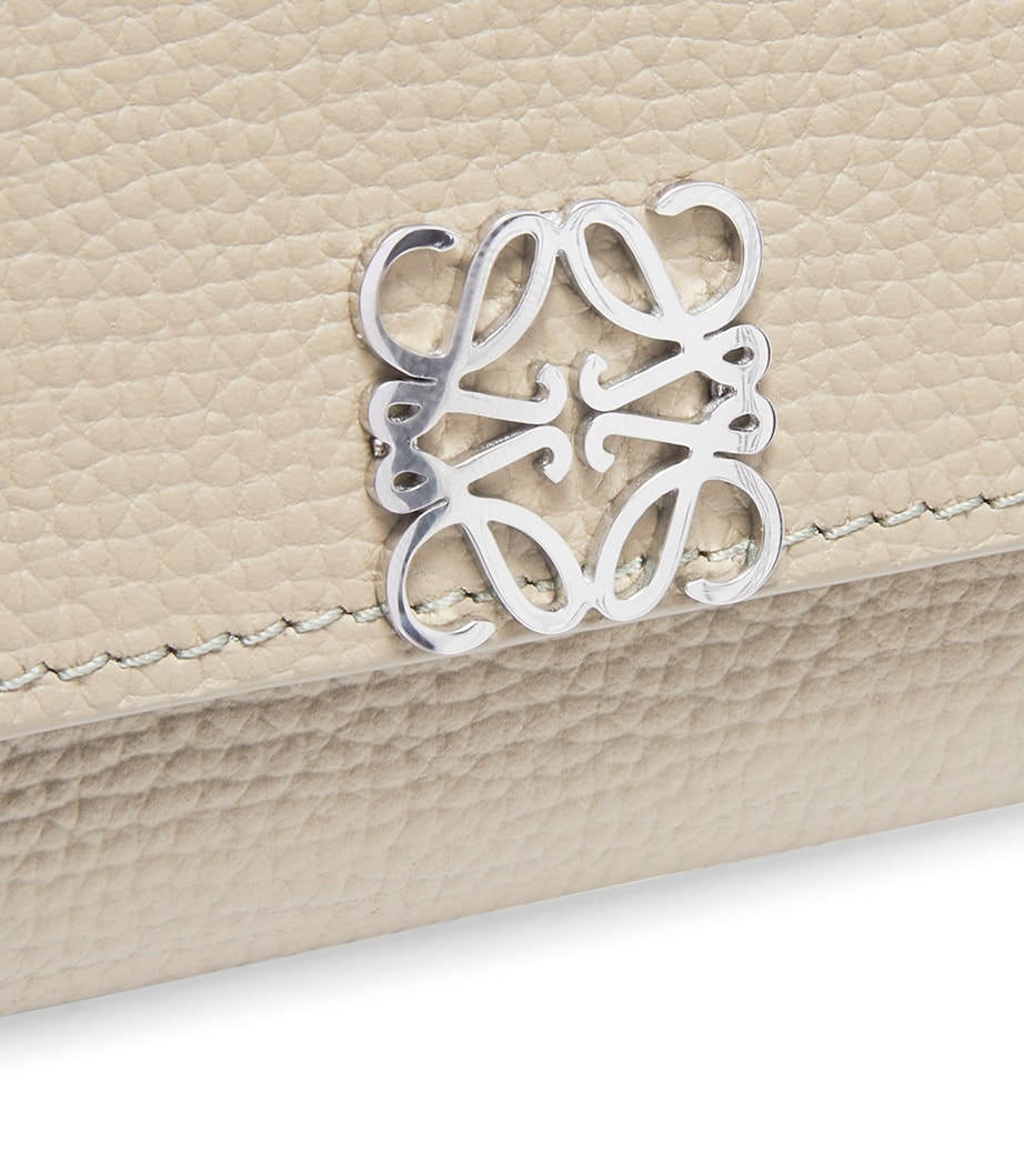 Leather Anagram Vertical Wallet LIGHT GHOST Image 5