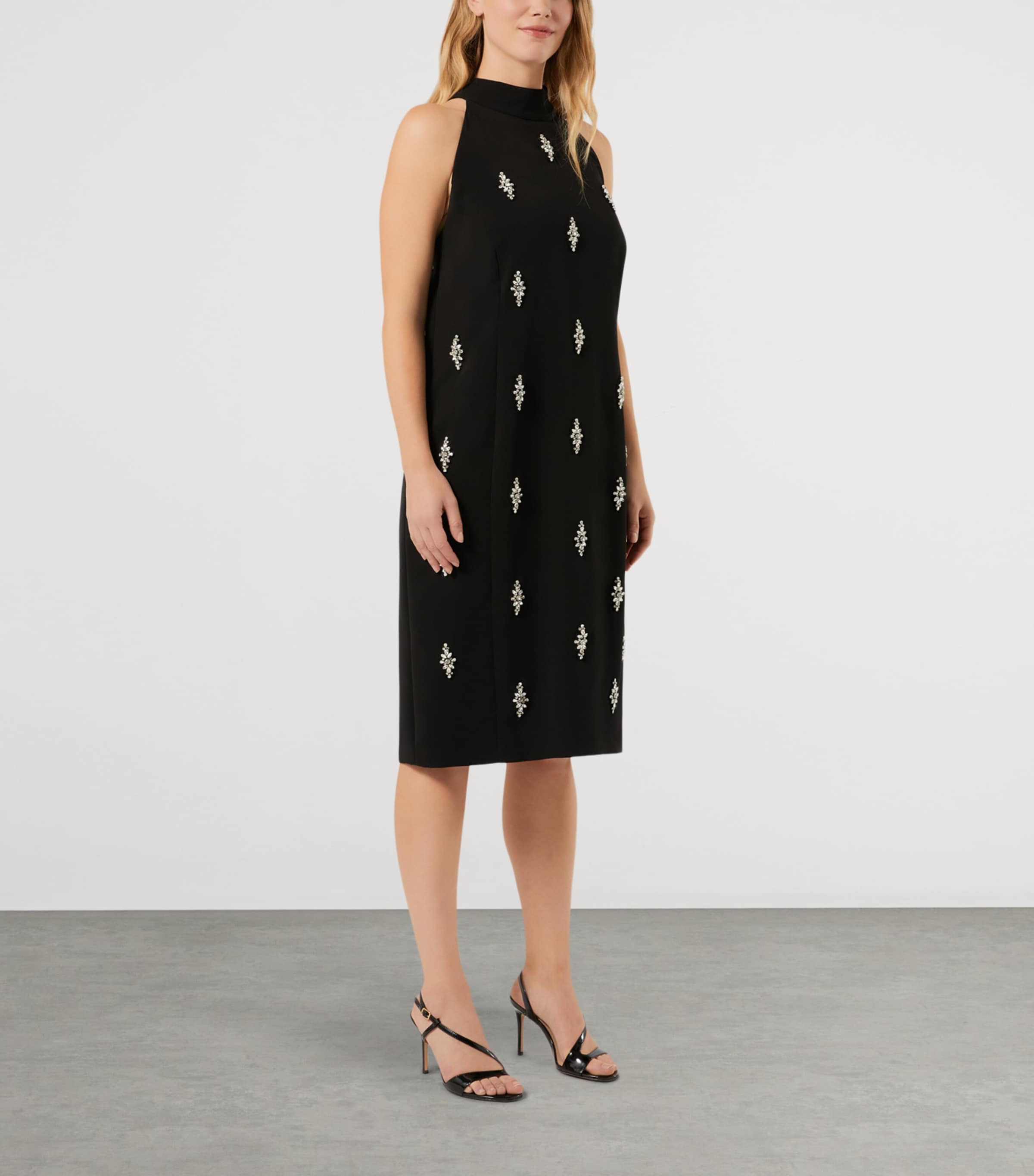 Marina Rinaldi Womens Embellished Midi Dress Black Image 3