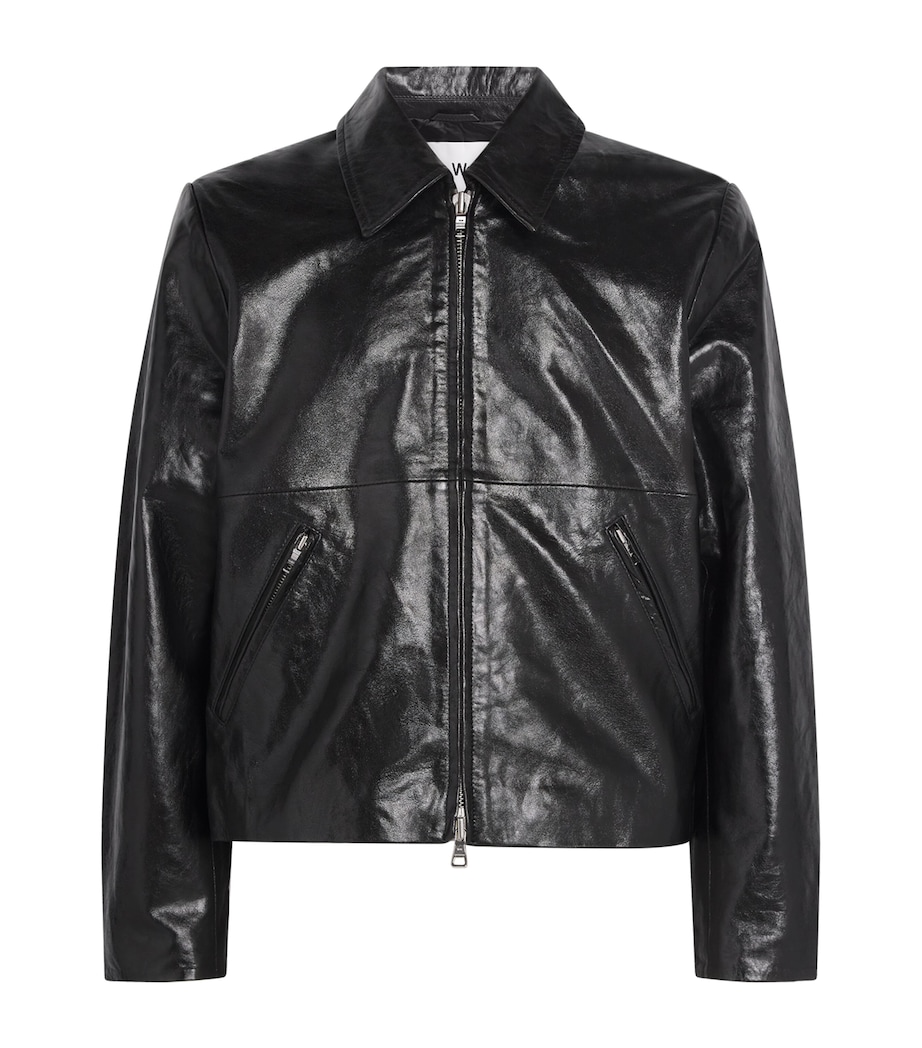 Won Hundred Mens Leather Dutton Jacket Black Image 1