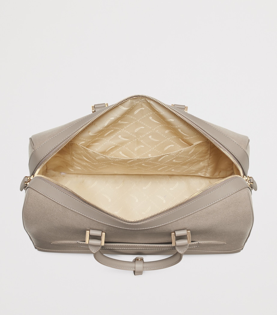 Leather Connaught Holdall TAUPE Image 5