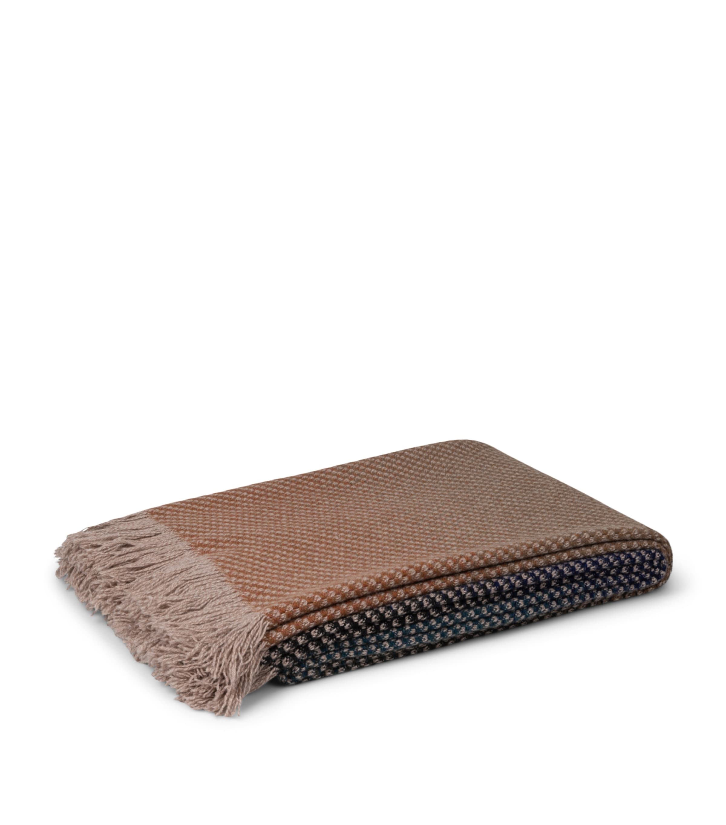 Begg x Co Cashmere Mossband Harmony Throw (125cm x 195cm) Dark Night Image 3