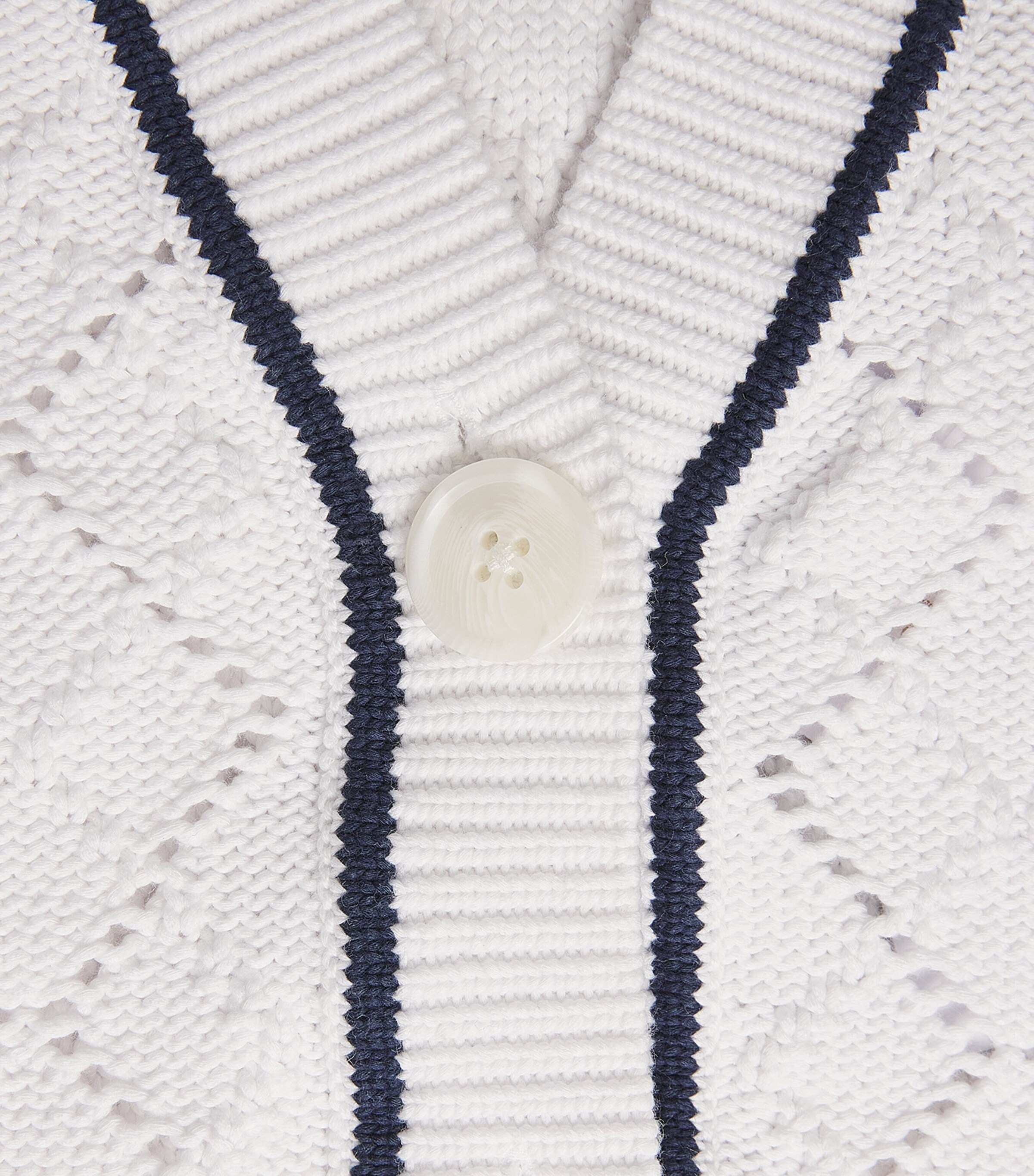 Varley Womens Pointelle-Knit Sleeveless Cardigan White Image 6