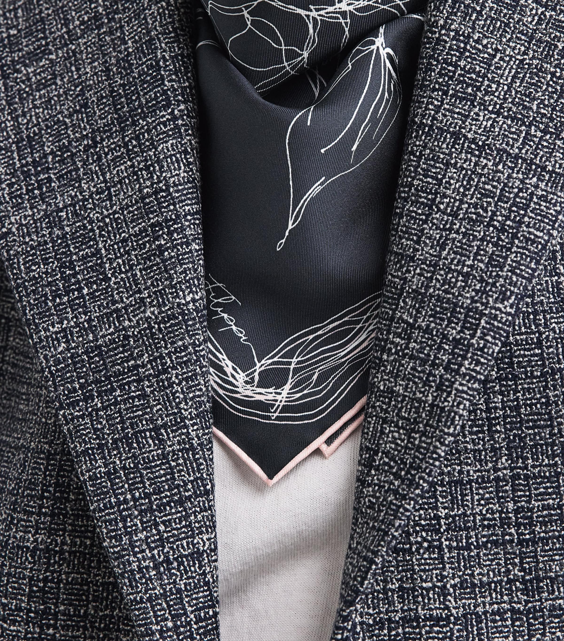 Fabiana Filippi Silk Twill Printed Scarf Blu/bianco/rosa Image 3