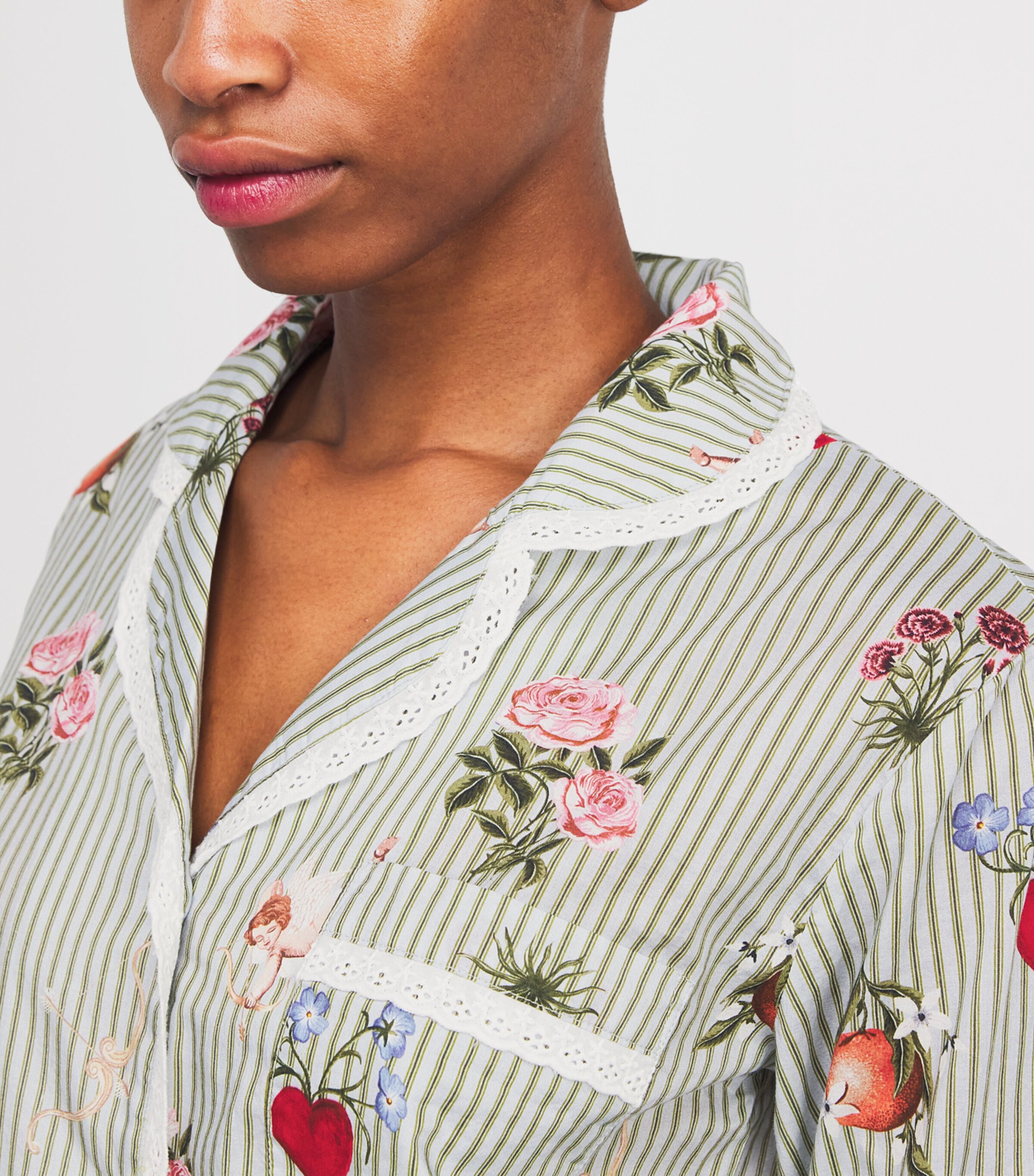 Cotton Primavera Pyjama Set PINSTRIPE Image 4