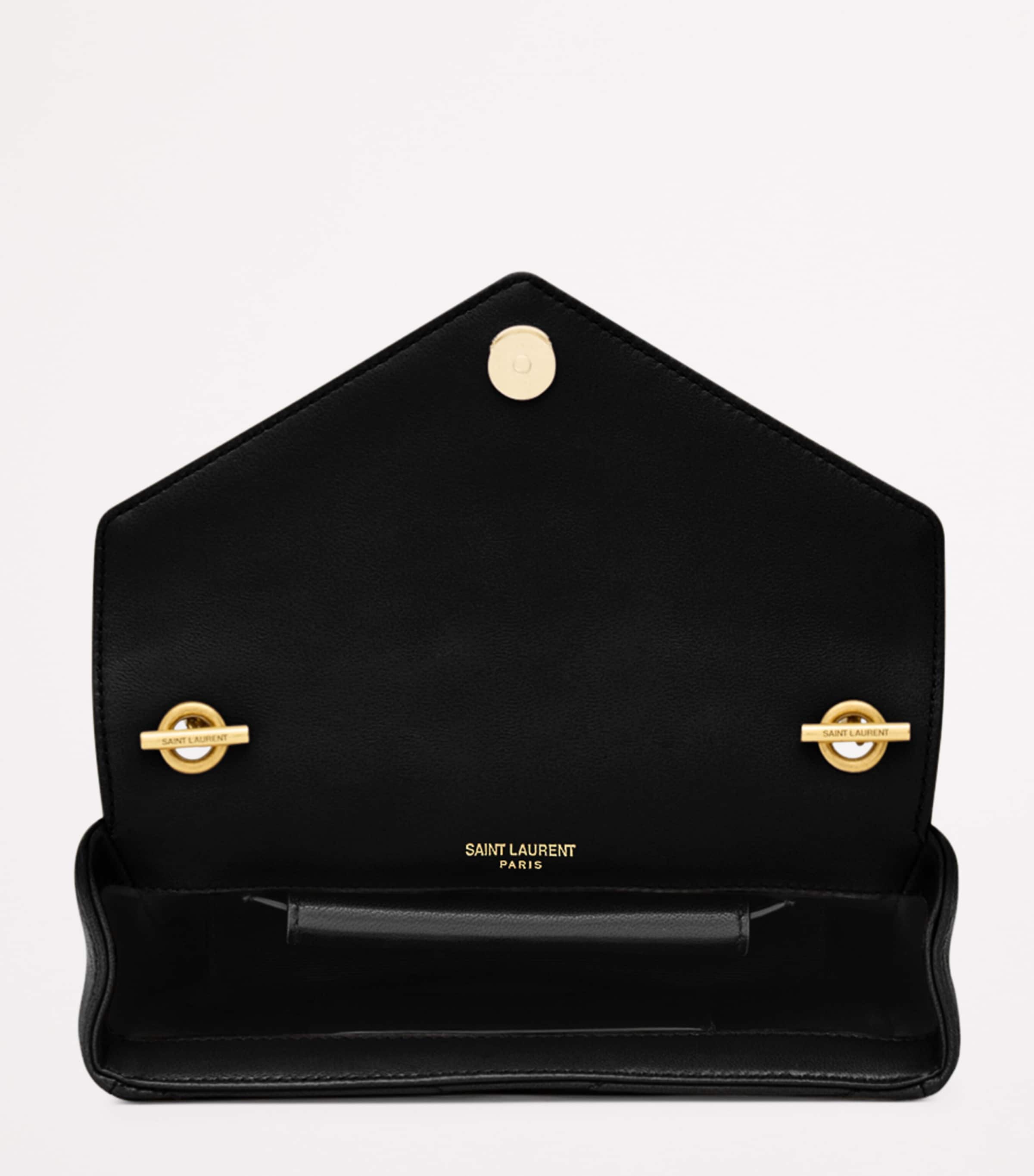 Saint Laurent Mini Leather Loulou Shoulder Bag | Harrods US