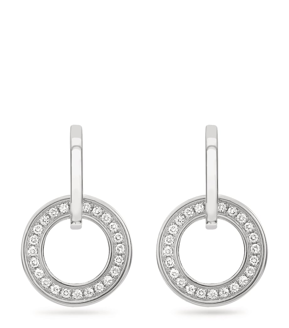 White Gold and Diamond Classic Roulette Earrings SILVER Image 1