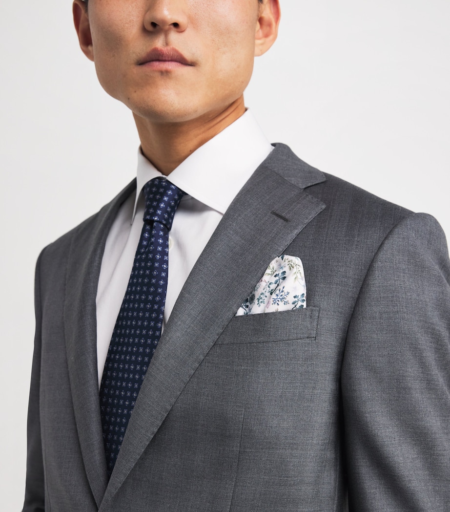 Silk Botanical Floral Pocket Square 99MULTI Image 2