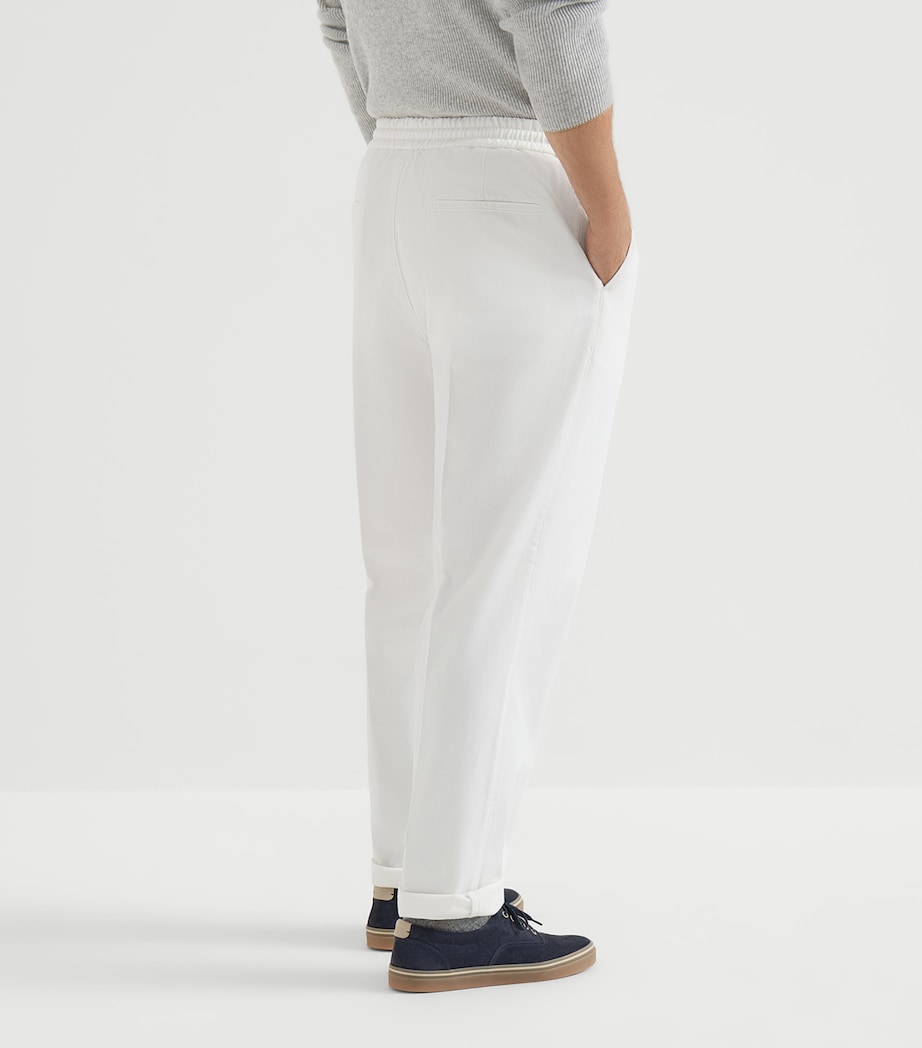 Brunello Cucinelli Mens Cotton Gabardine Drawstring Trousers Image 5