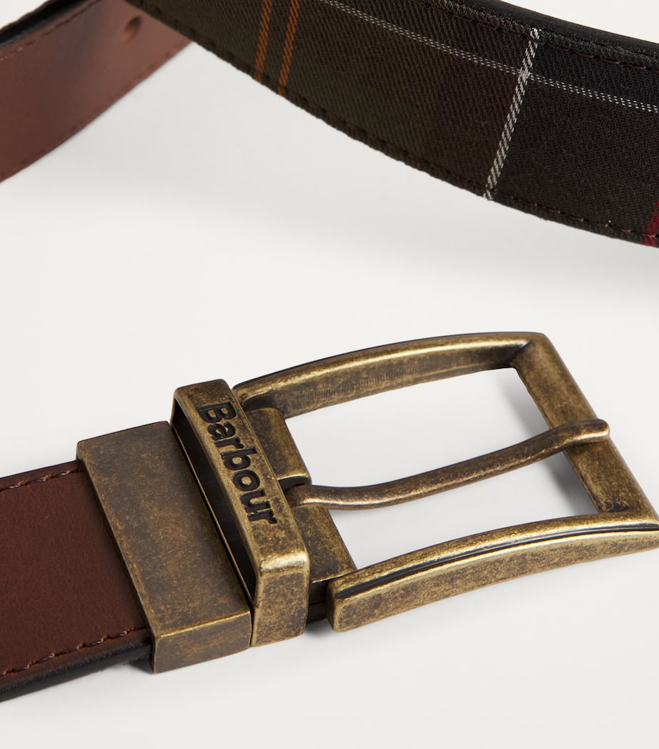 Leather Tartan Reversible Belt CLASSIC TARTAN/BROWN Image 6