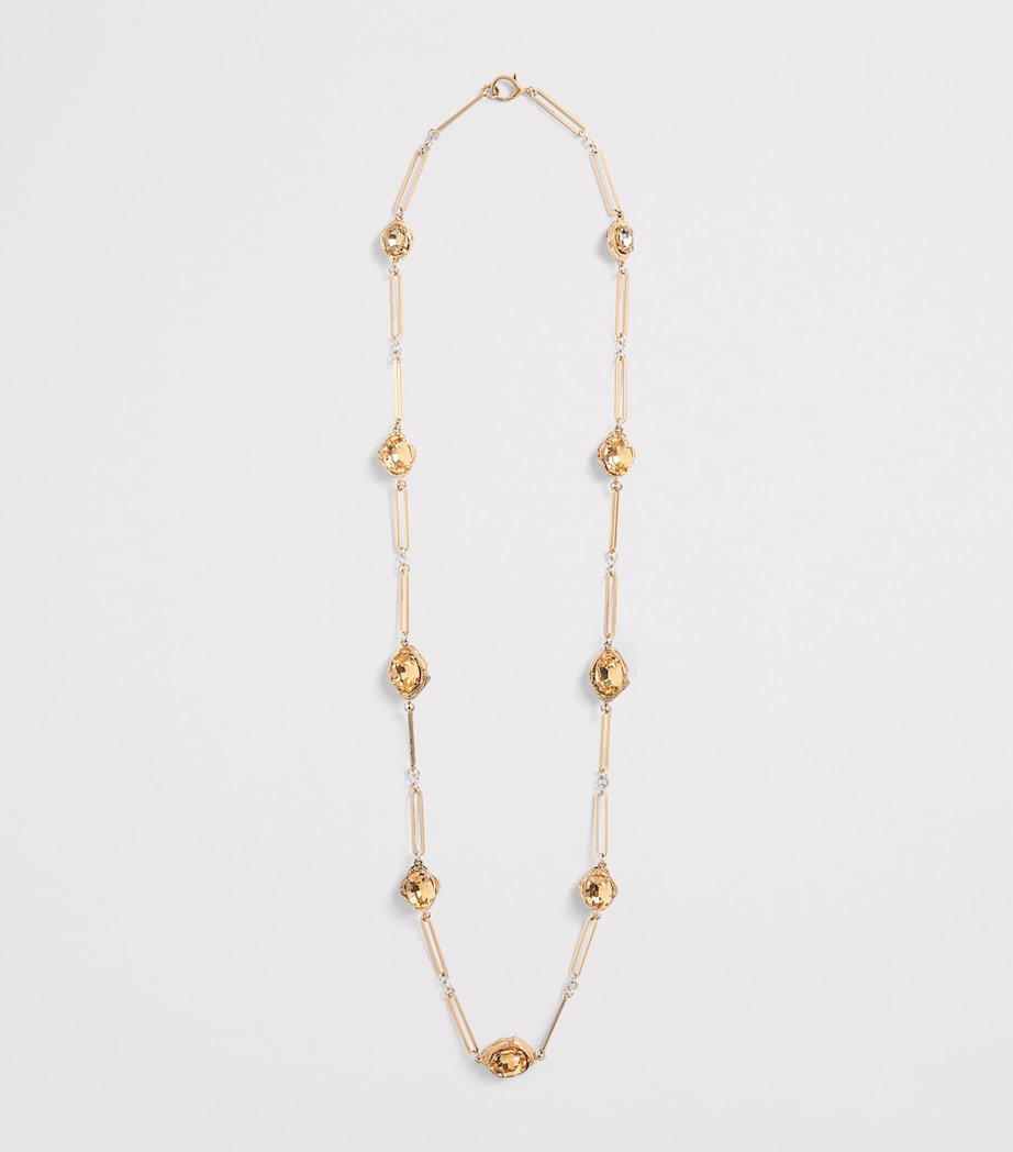 Crystal-Embellished Necklace GOLD Image 3
