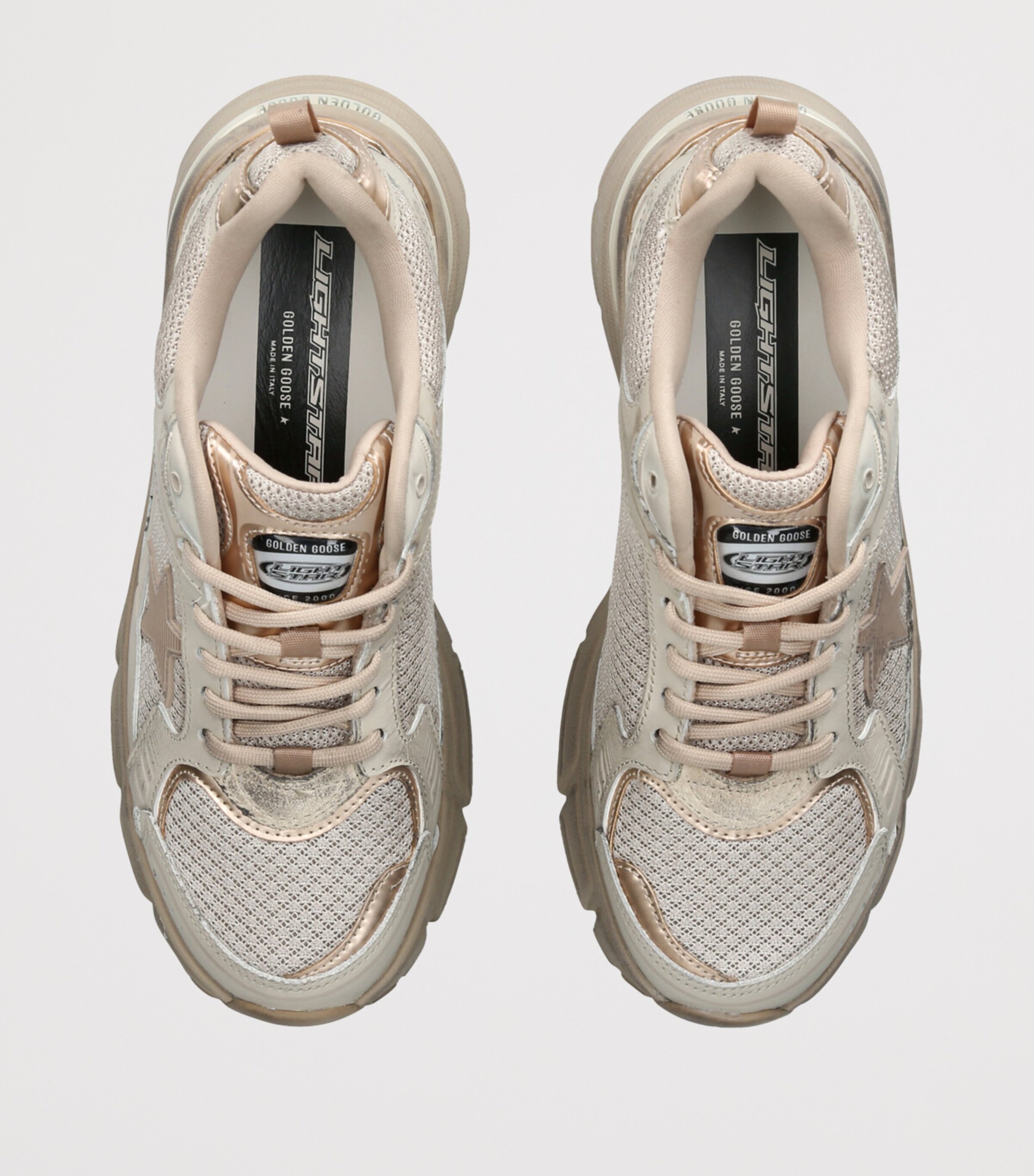 Golden Goose Light Star Sneakers Taupe Comb Image 4