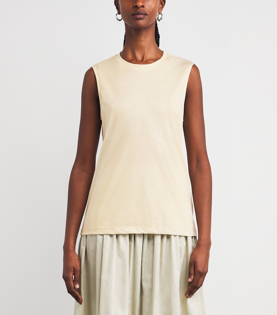 Cotton-Silk Tank Top AFFOGATO Image 3