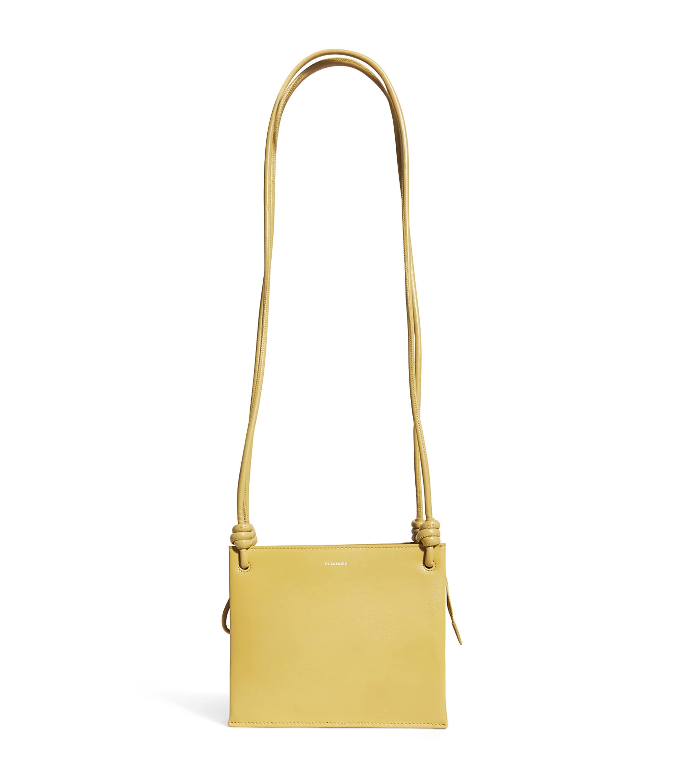 JIL SANDER SMALL LEATHER GIRO SHOULDER BAG 