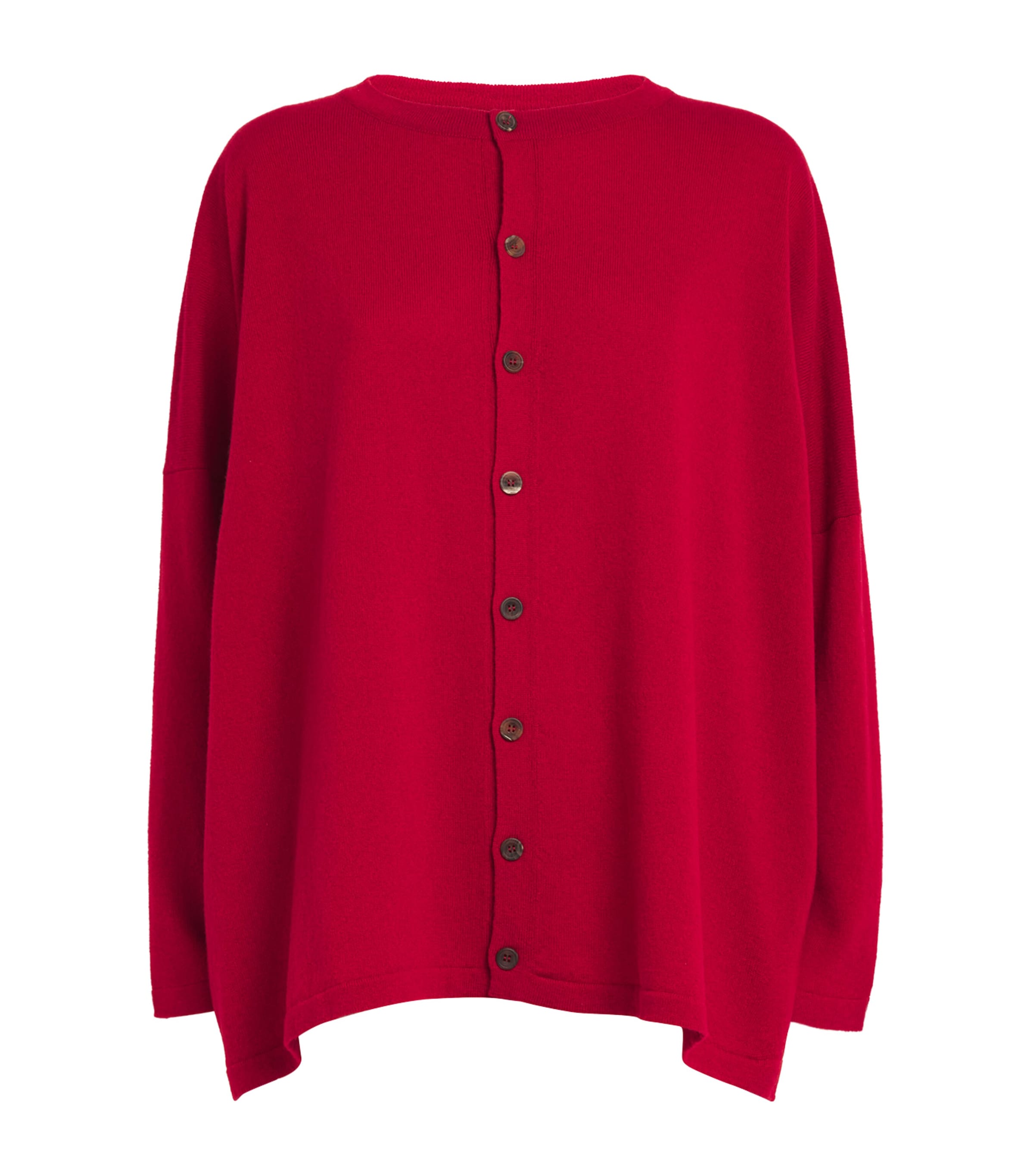 Shop Eskandar Cashmere Cardigan In Red