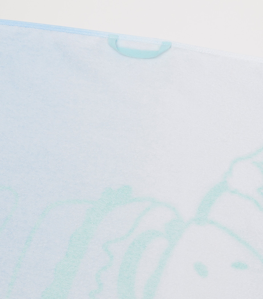 Sea Kids Beach Towel BLUE-LIME Image 2