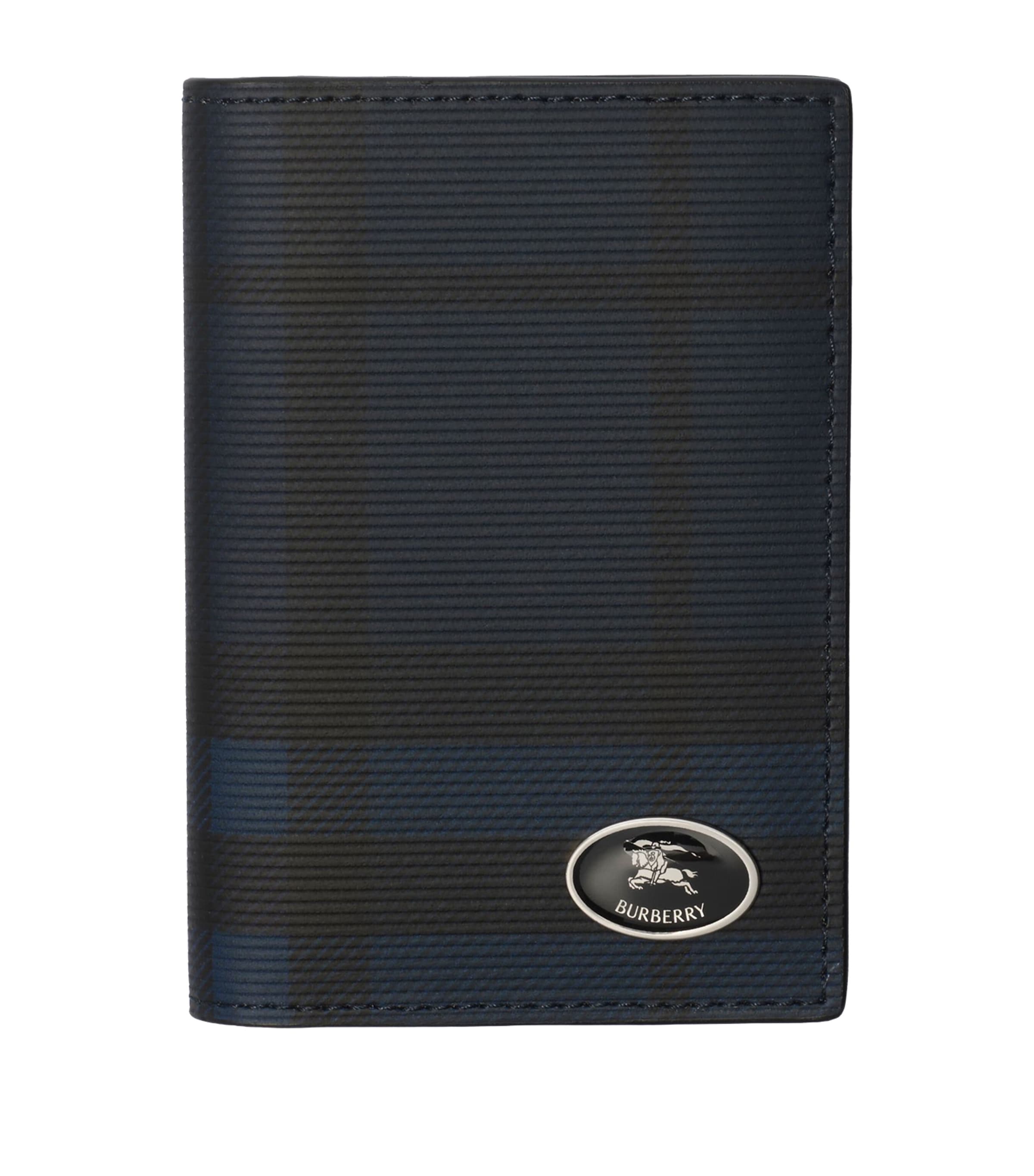 Check Folding Card Holder NAVY Image 1
