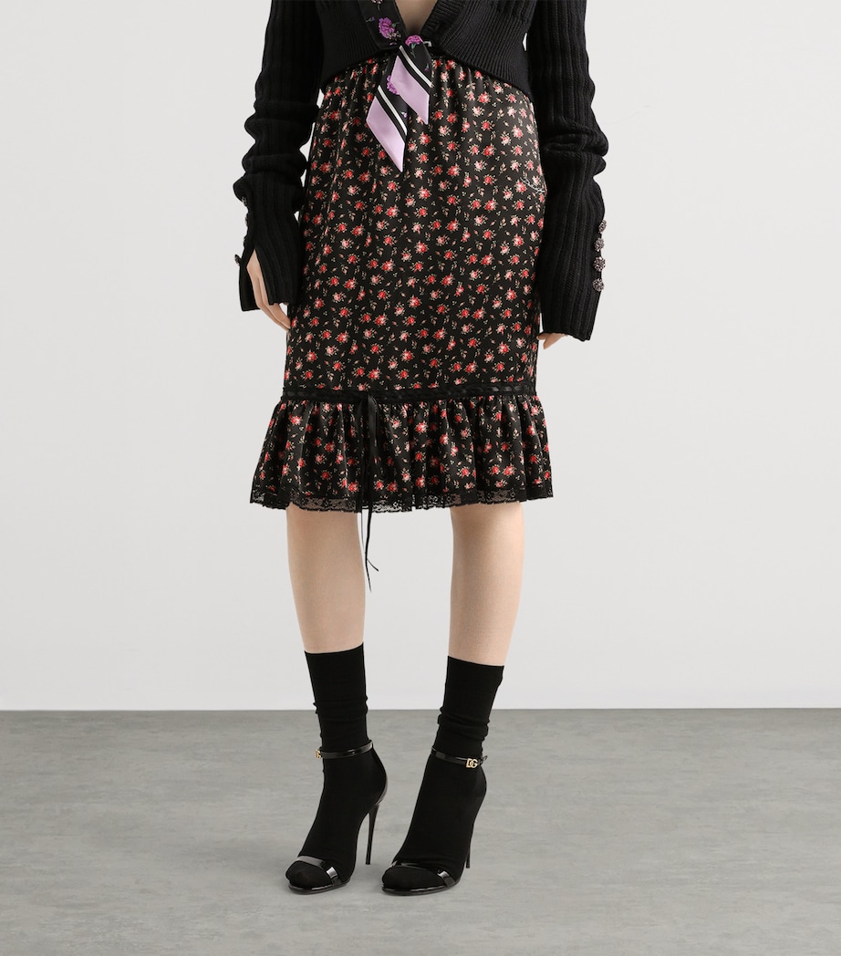 Silk-Cotton-Blend Floral Midi Skirt HN5XJ-ROSELLINE Image 4