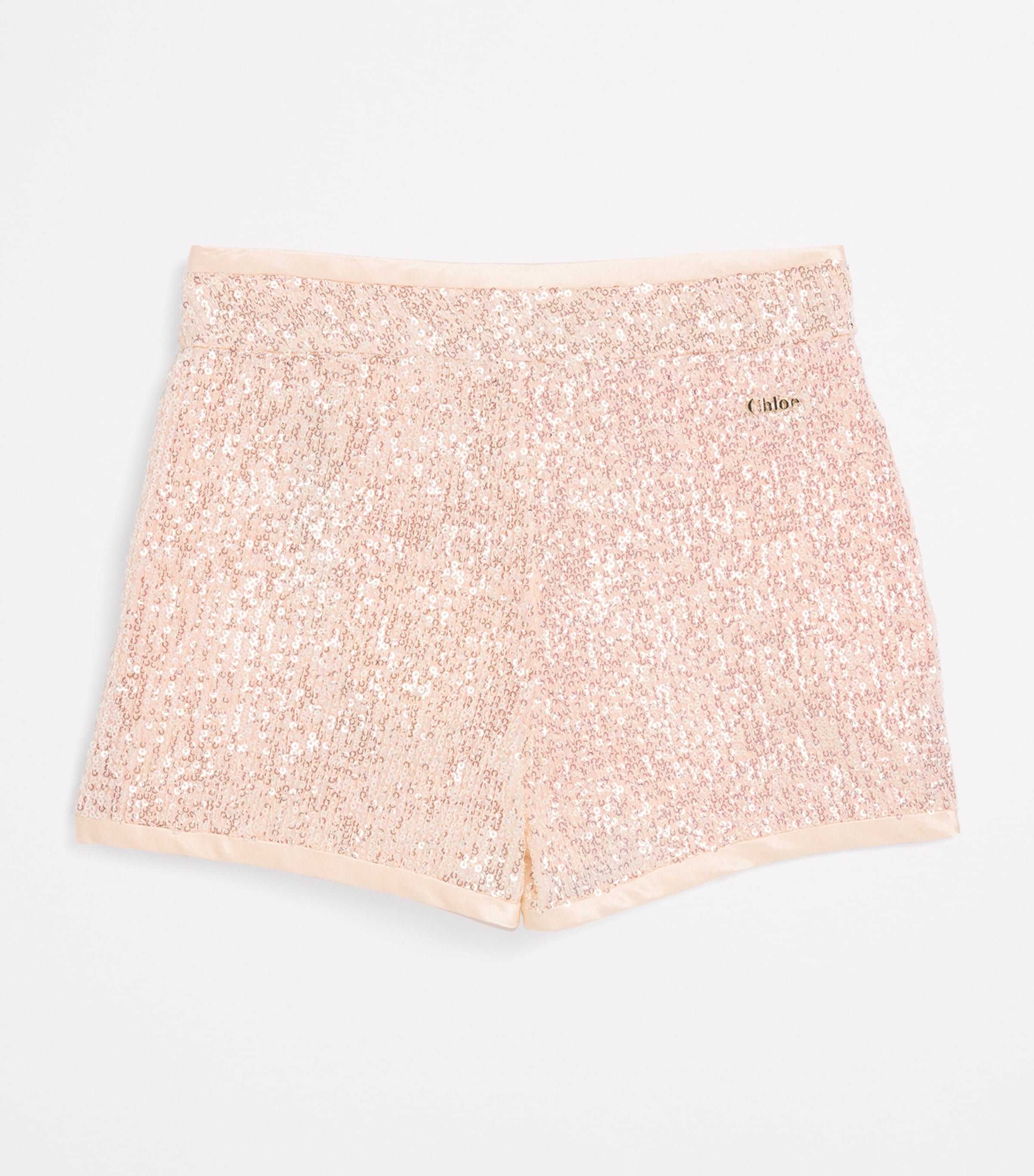 Chloé Kids Sequinned Shorts (4-14 Years) Petal Pink Image 2