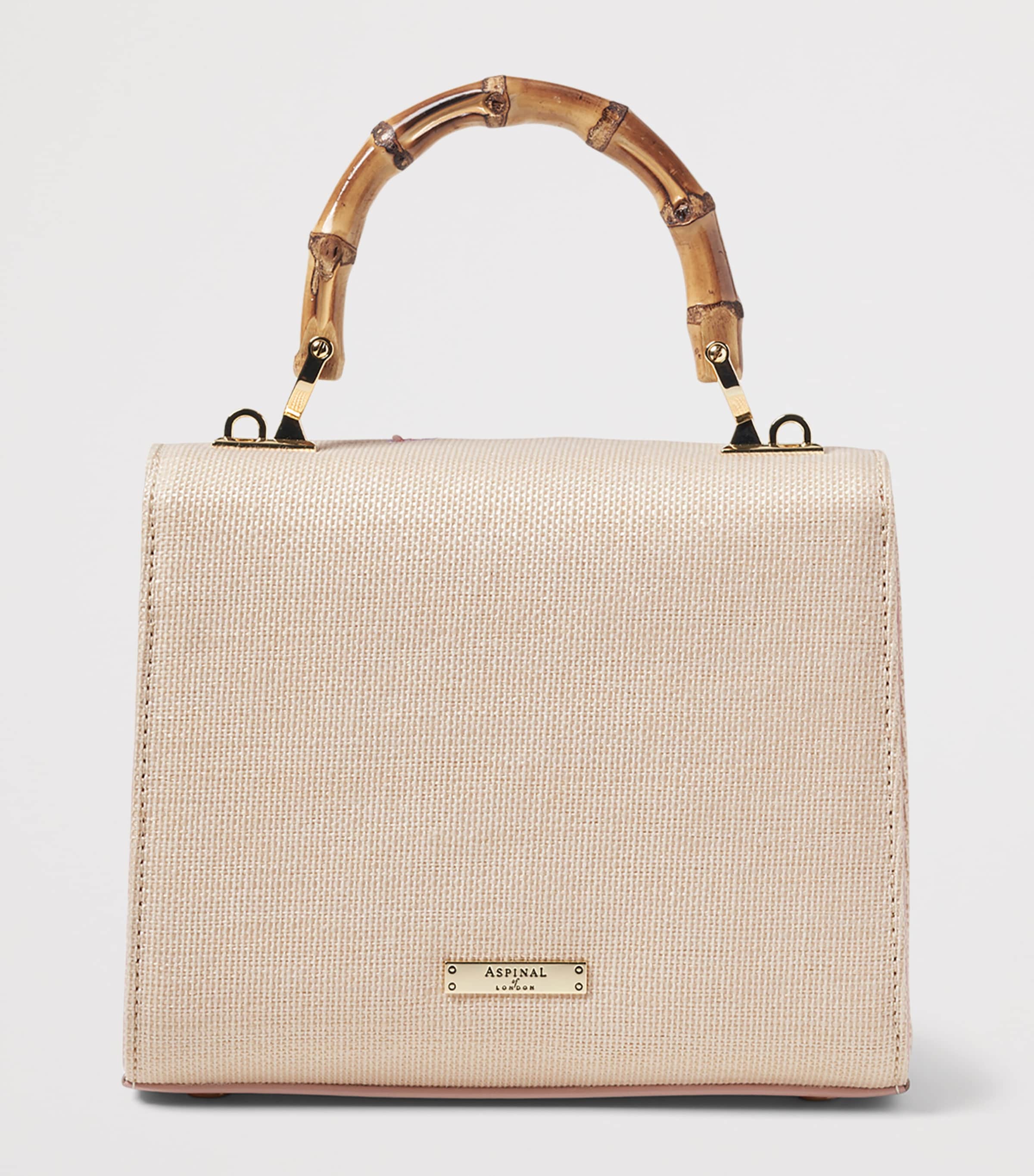 Aspinal Of London Midi Canvas Mayfair Top-Handle Bag Rose Image 3