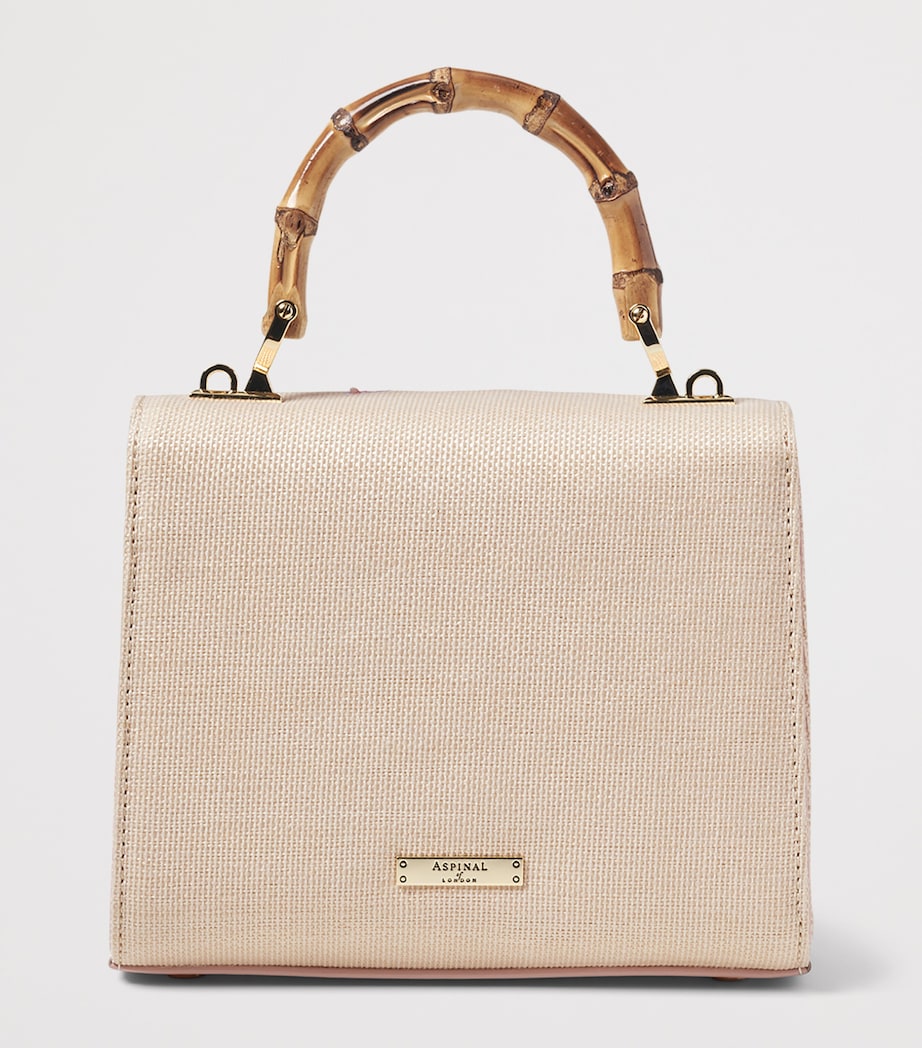 Aspinal Of London Midi Canvas Mayfair Top-Handle Bag Rose Image 3
