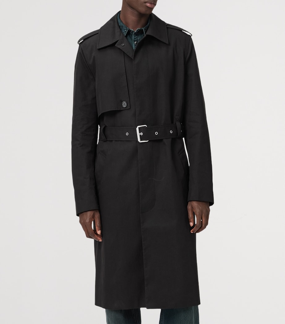 Cotton-Blend Bastille Trench Coat BLACK Image 5