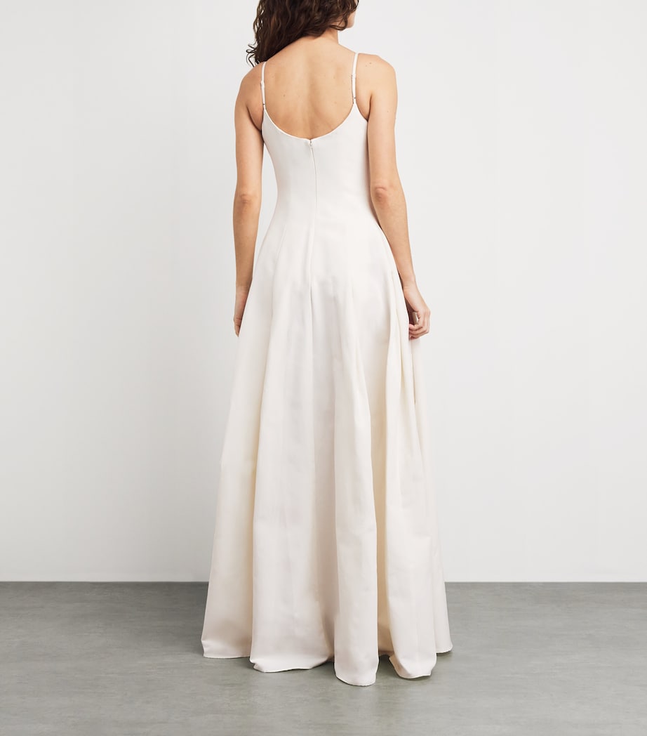 STAUD Womens Cotton-Blend Joy Maxi Dress Ivy Ivory Image 4