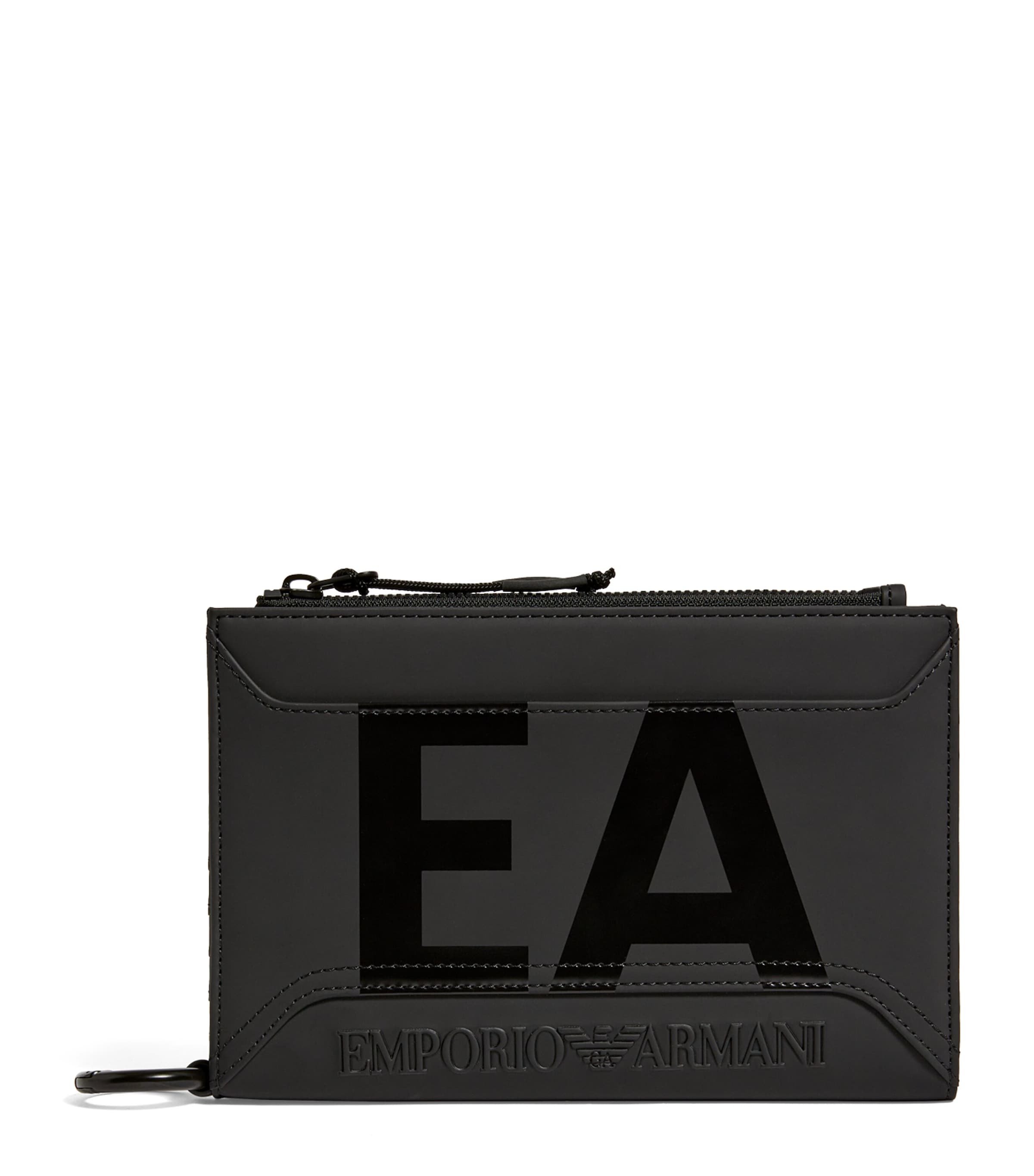 Emporio Armani Zipped Ea Pouch In Black