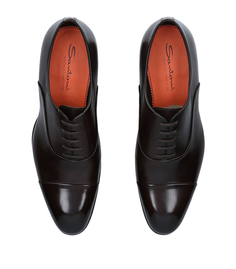 Leather Carter Oxford Shoes DARK BROWN Image 4