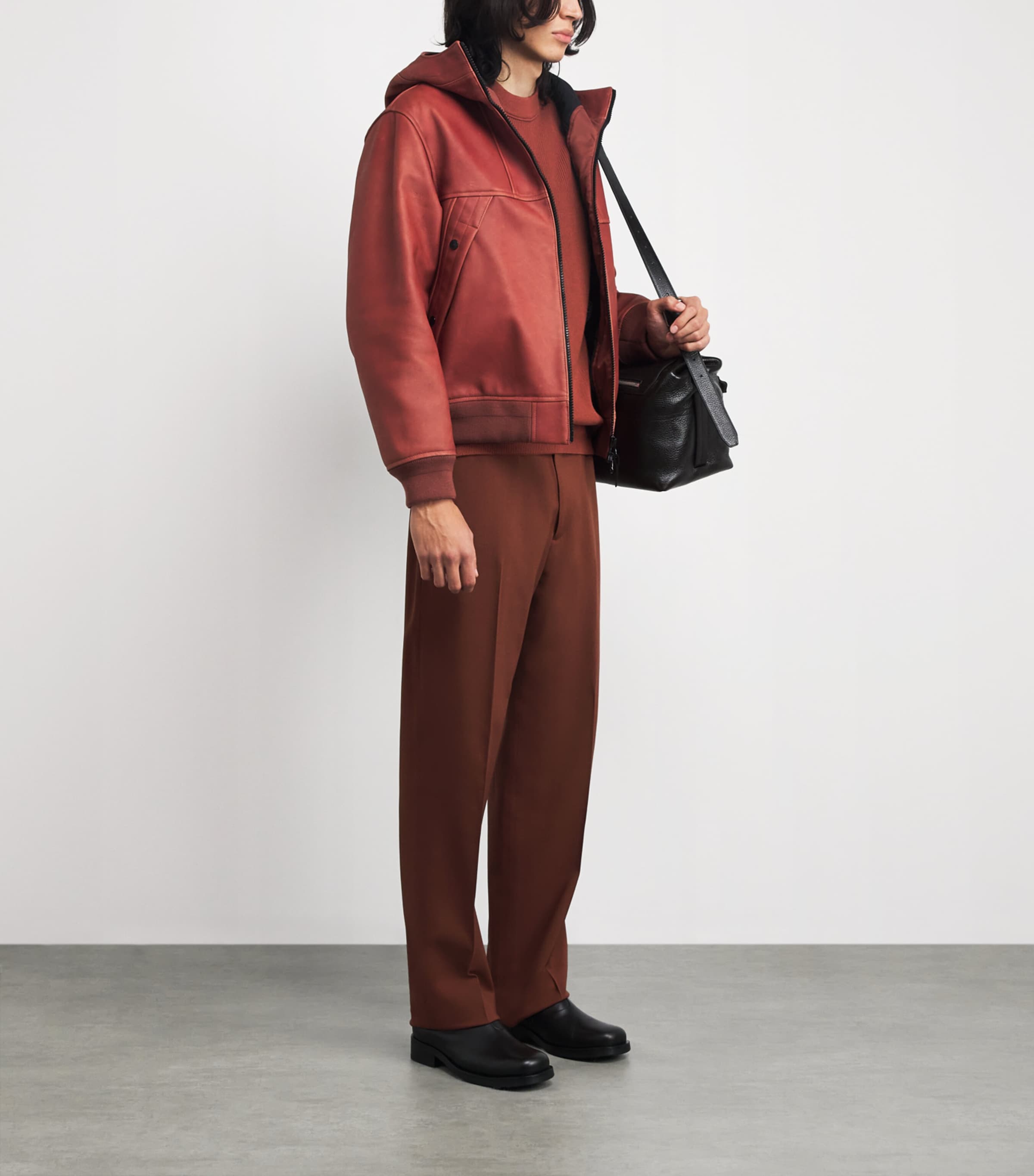 Cotton Rib-Knit Compass Sweater V0015 Image 2