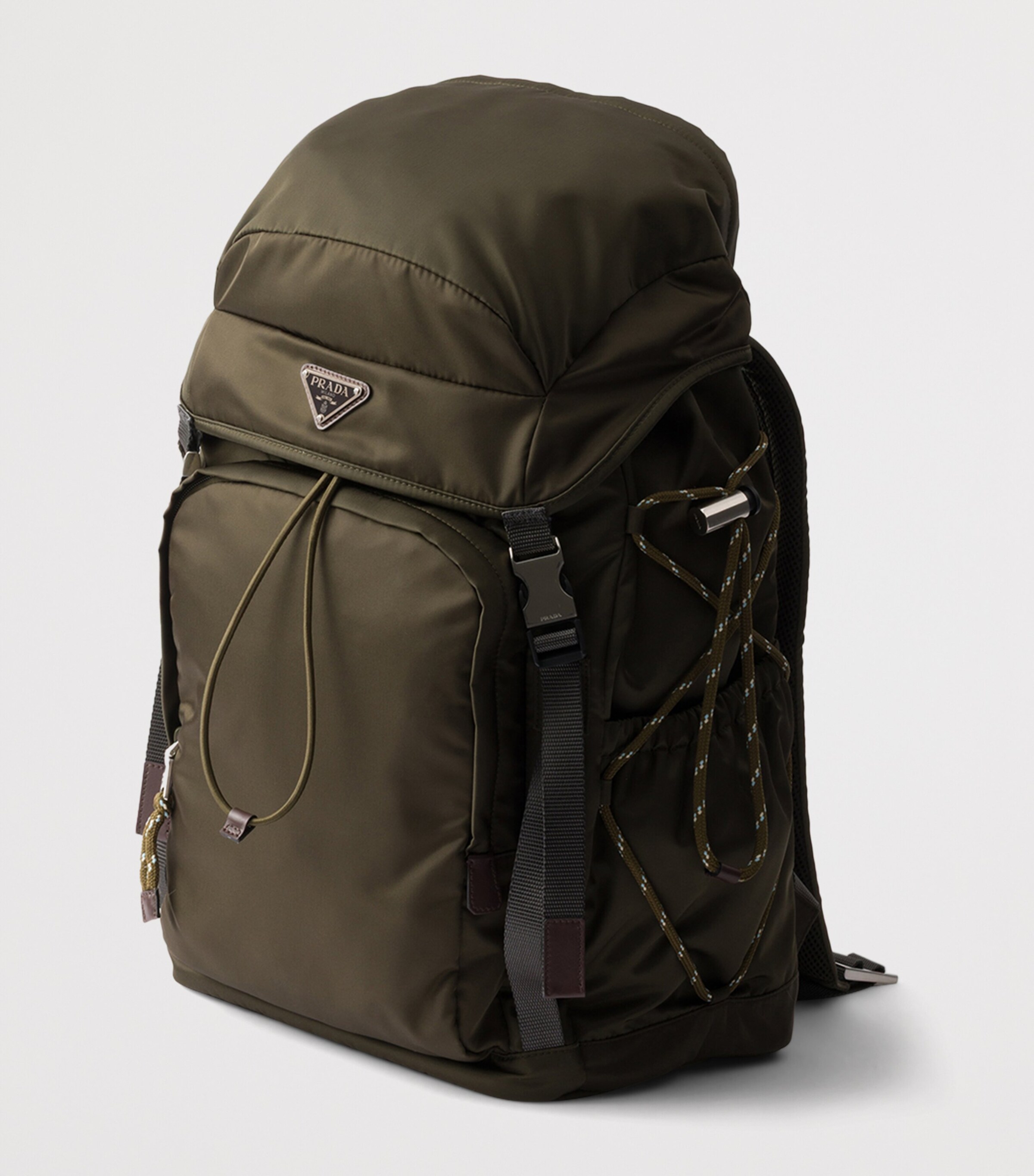 Re-Nylon and Leather Backpack F0334 Image 3