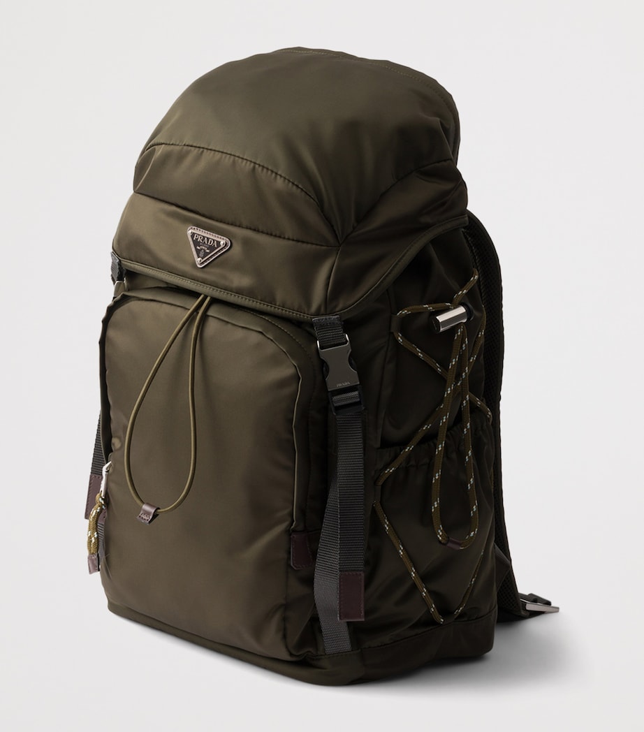 Re-Nylon and Leather Backpack F0334 Image 3