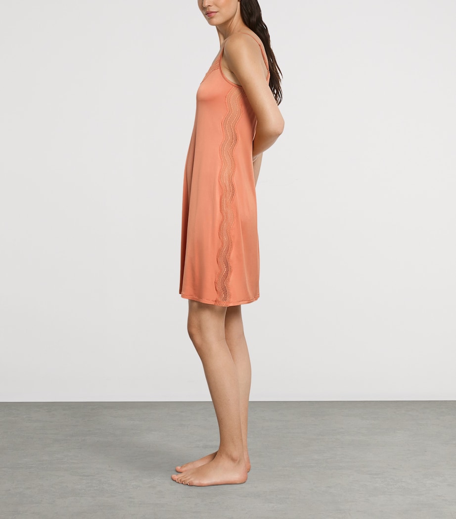 Hanro Womens Cira Nightdress Light Carnelian Image 4