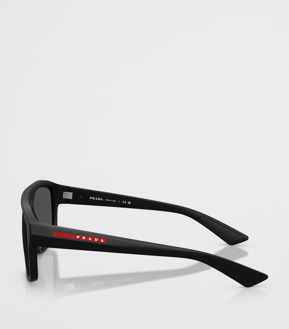 Prada Linea Rossa Irregular Sunglasses Black Image 3