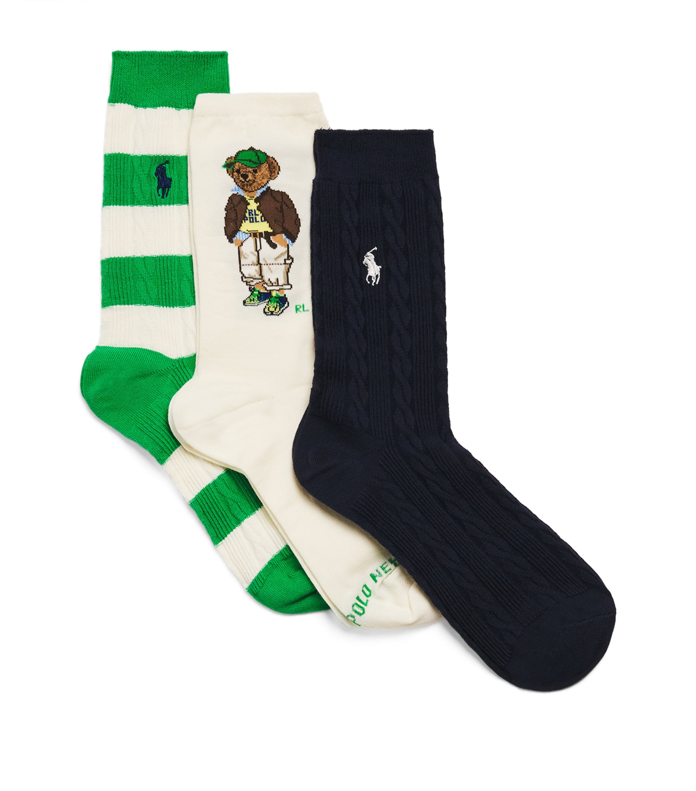 Polo Ralph Lauren Polo Bear And Polo Pony Socks In Multi