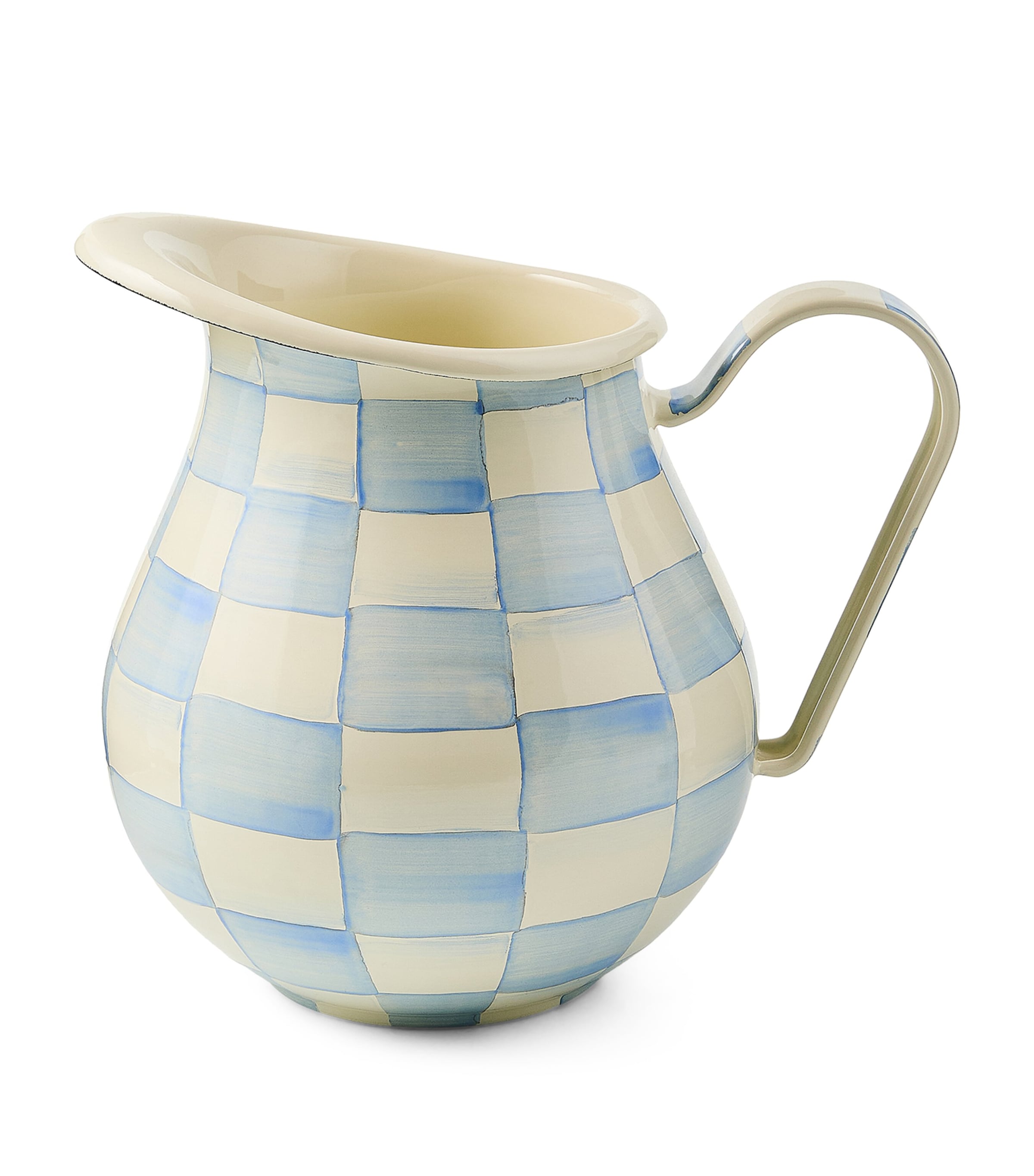 MacKenzie-Childs Sky Check Pitcher (2.8L) Blue Image 1