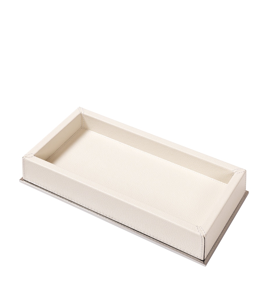 Giobagnara Leather-Trim Firenze Valet Tray Off White Image 1
