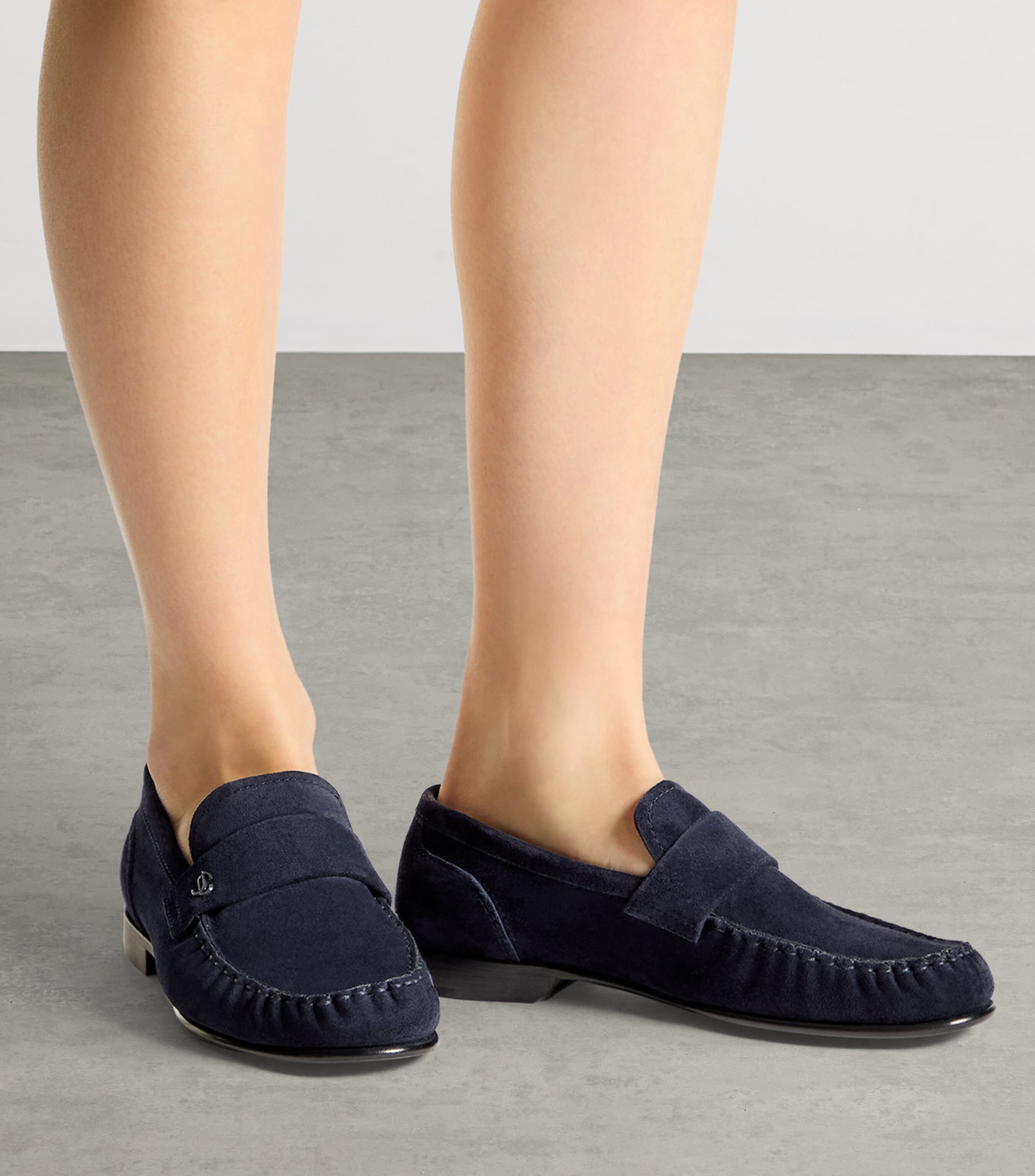 Jimmy Choo Ellis Suede Loafers Marine Image 2