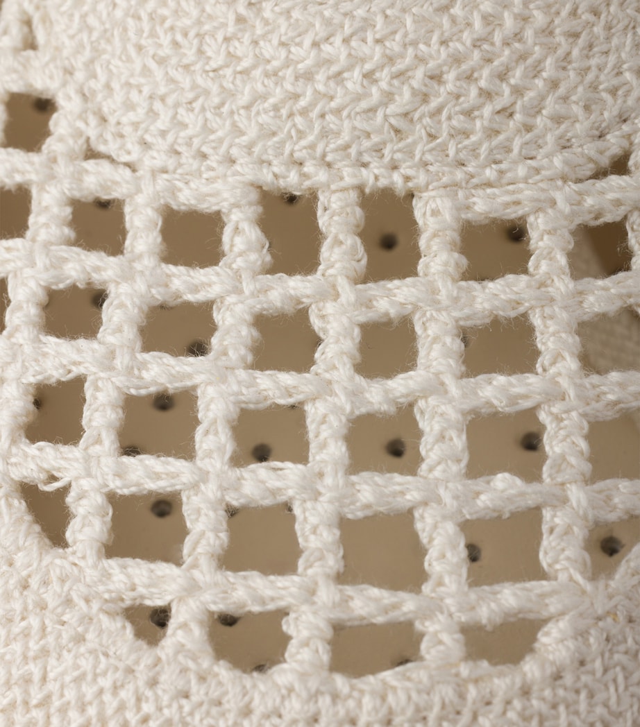 Cotton Crochet Collapse Sneakers F0304 Image 6