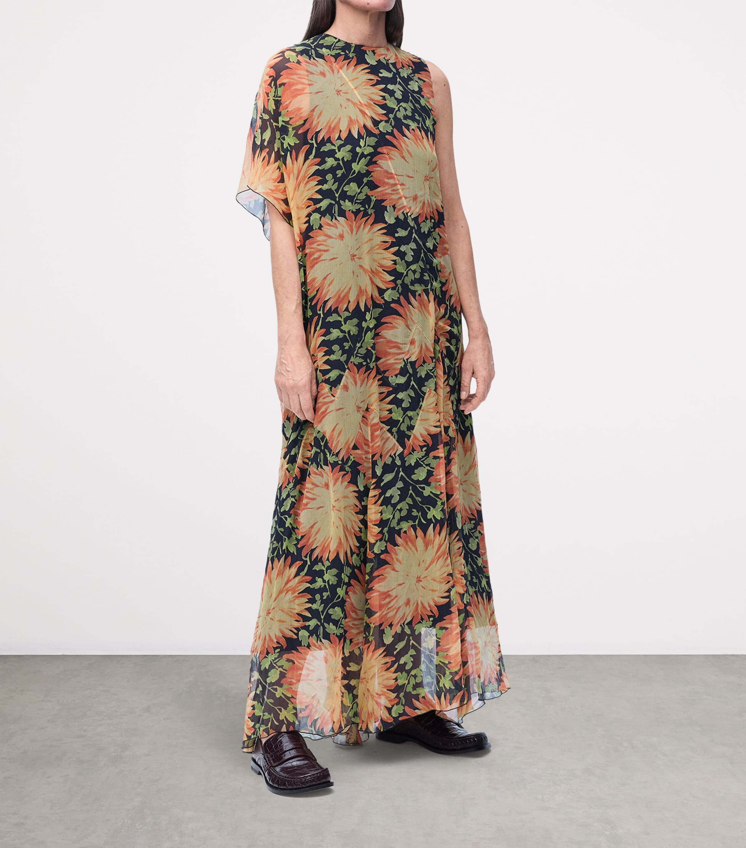 【送料&関税込】Loewe Long Silk Dress With Floral Print LOEWE Silk Floral Maxi Dress | Harrods CA