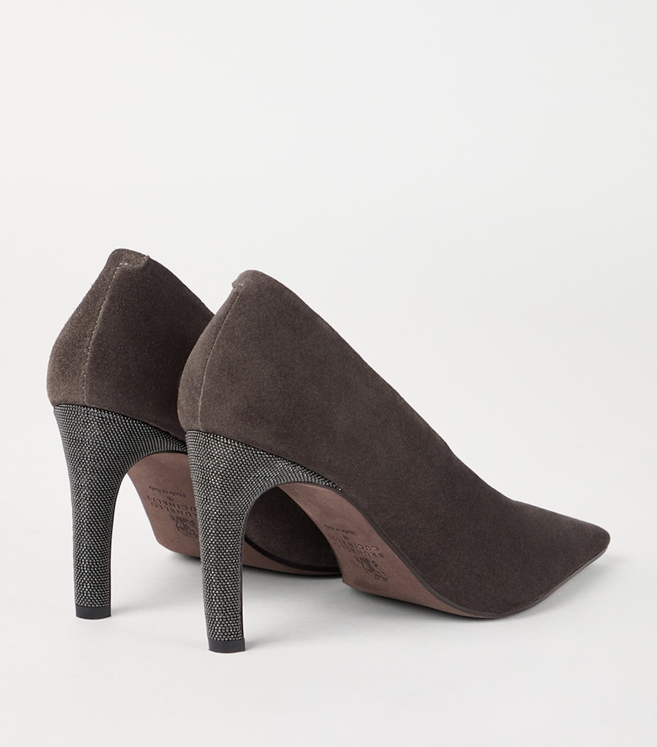 Suede Monili Pumps 85 C7284 Image 4