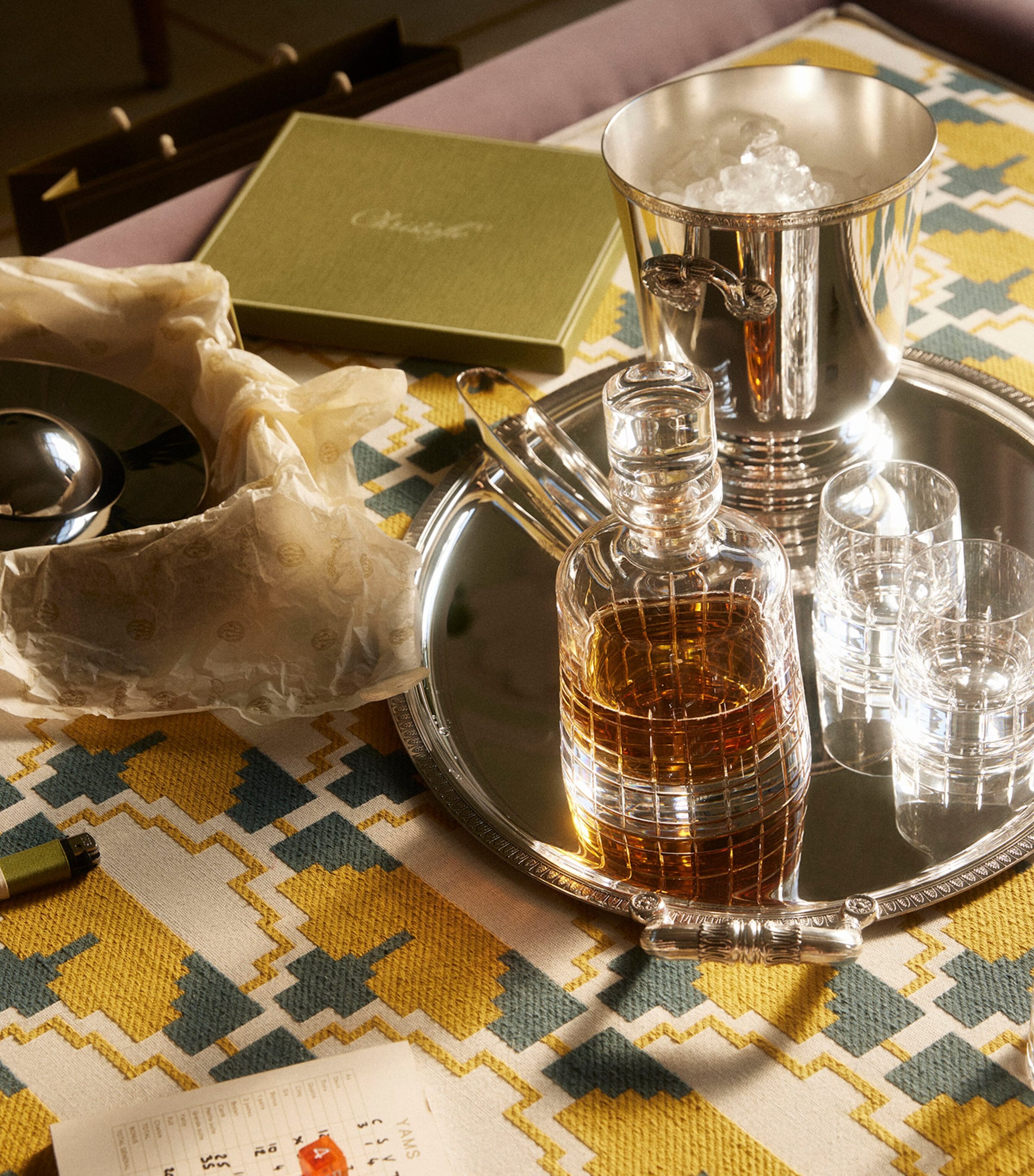 Set of 2 Crystal Old Fashioned Tumblers (190ml) SILVER Image 2
