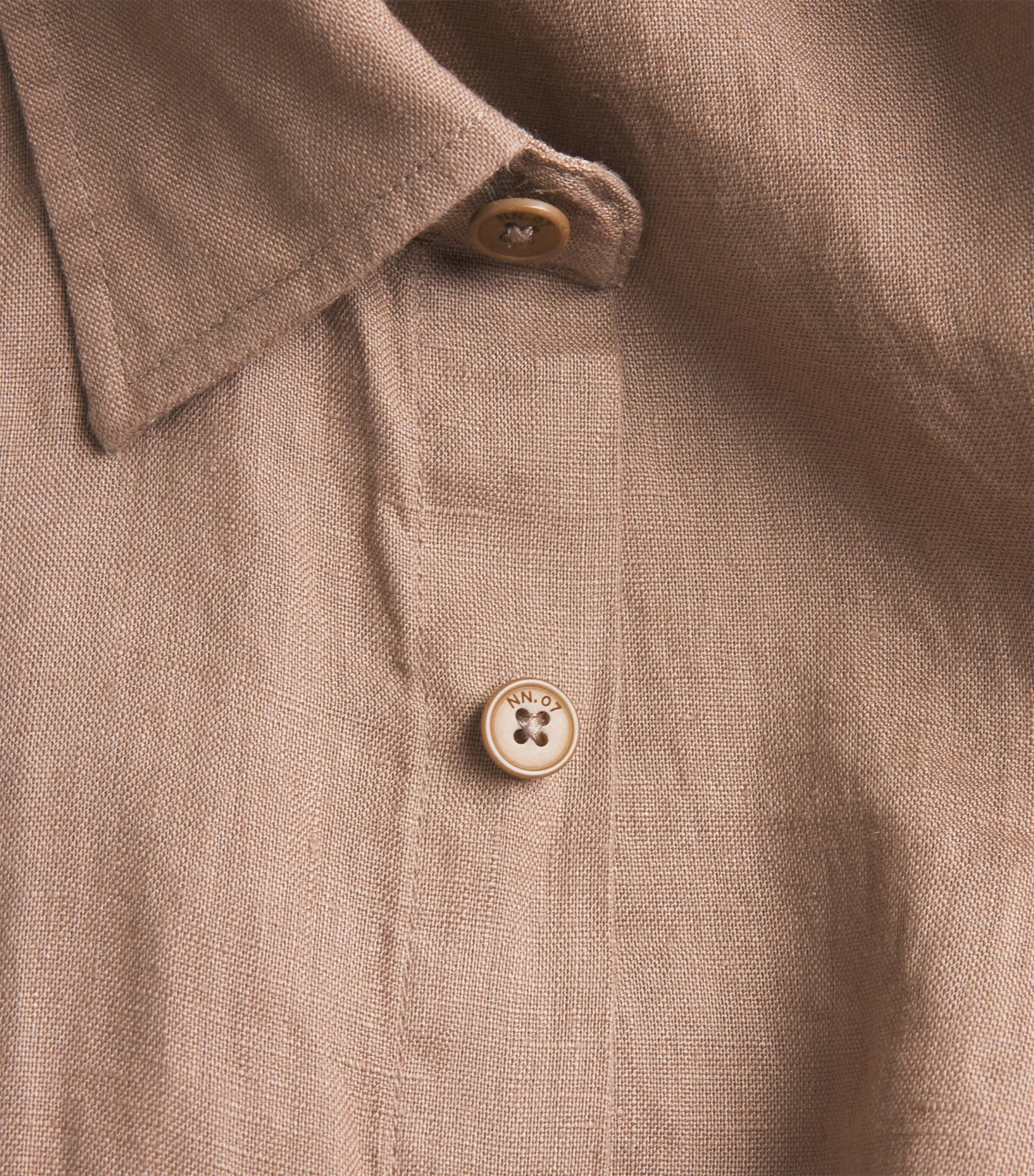 NN.07 Mens Linen Short-Sleeve Shirt Clay Mirage Image 6