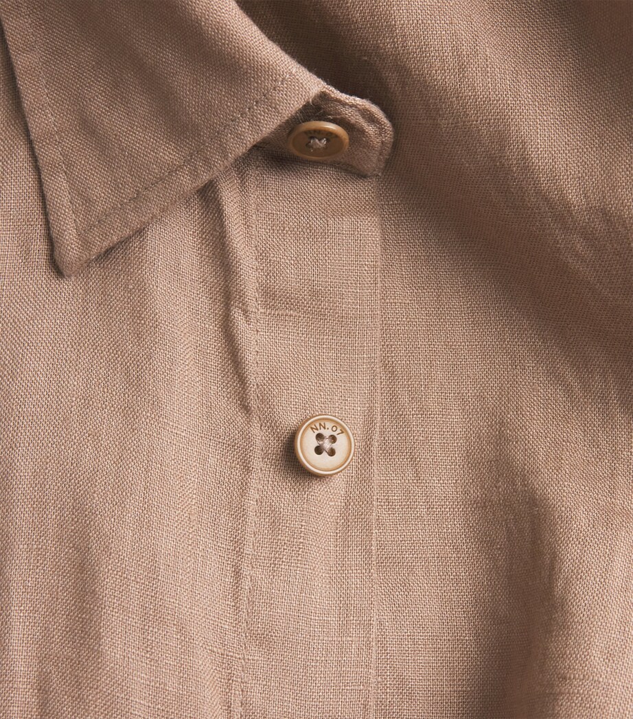 NN.07 Mens Linen Short-Sleeve Shirt Clay Mirage Image 6
