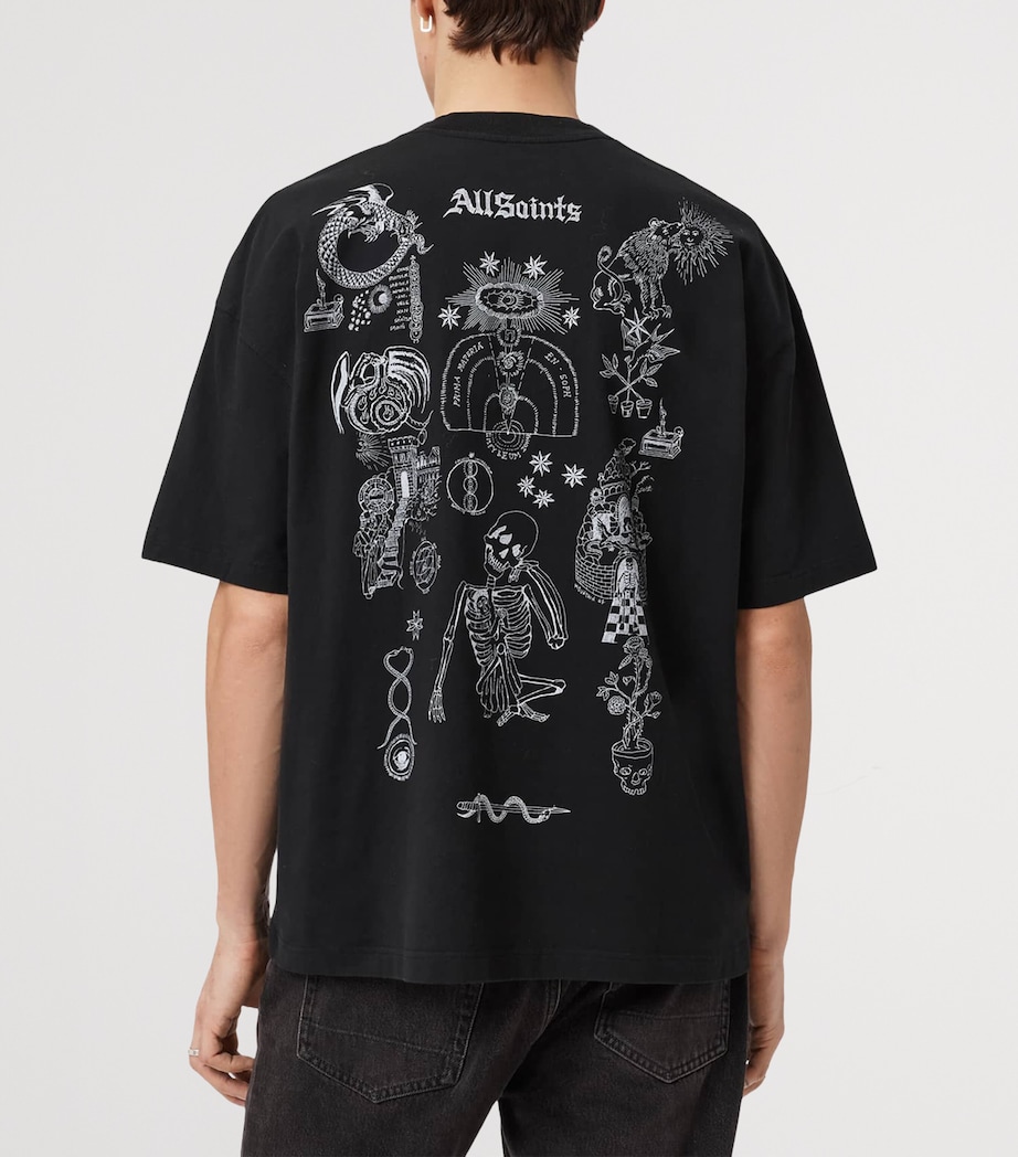 AllSaints Mens Organic Cotton Terra T-Shirt Jet Black Image 4