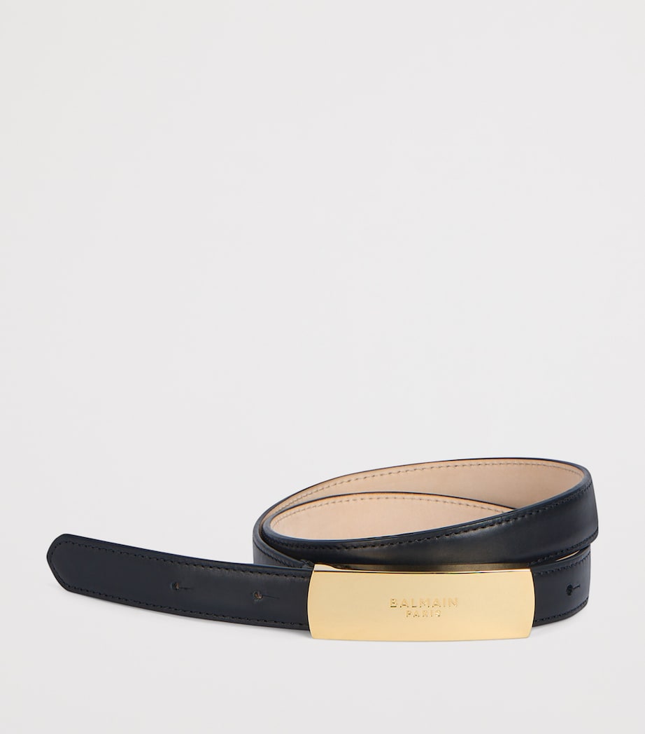 Balmain Lambskin Belt Noir Image 3