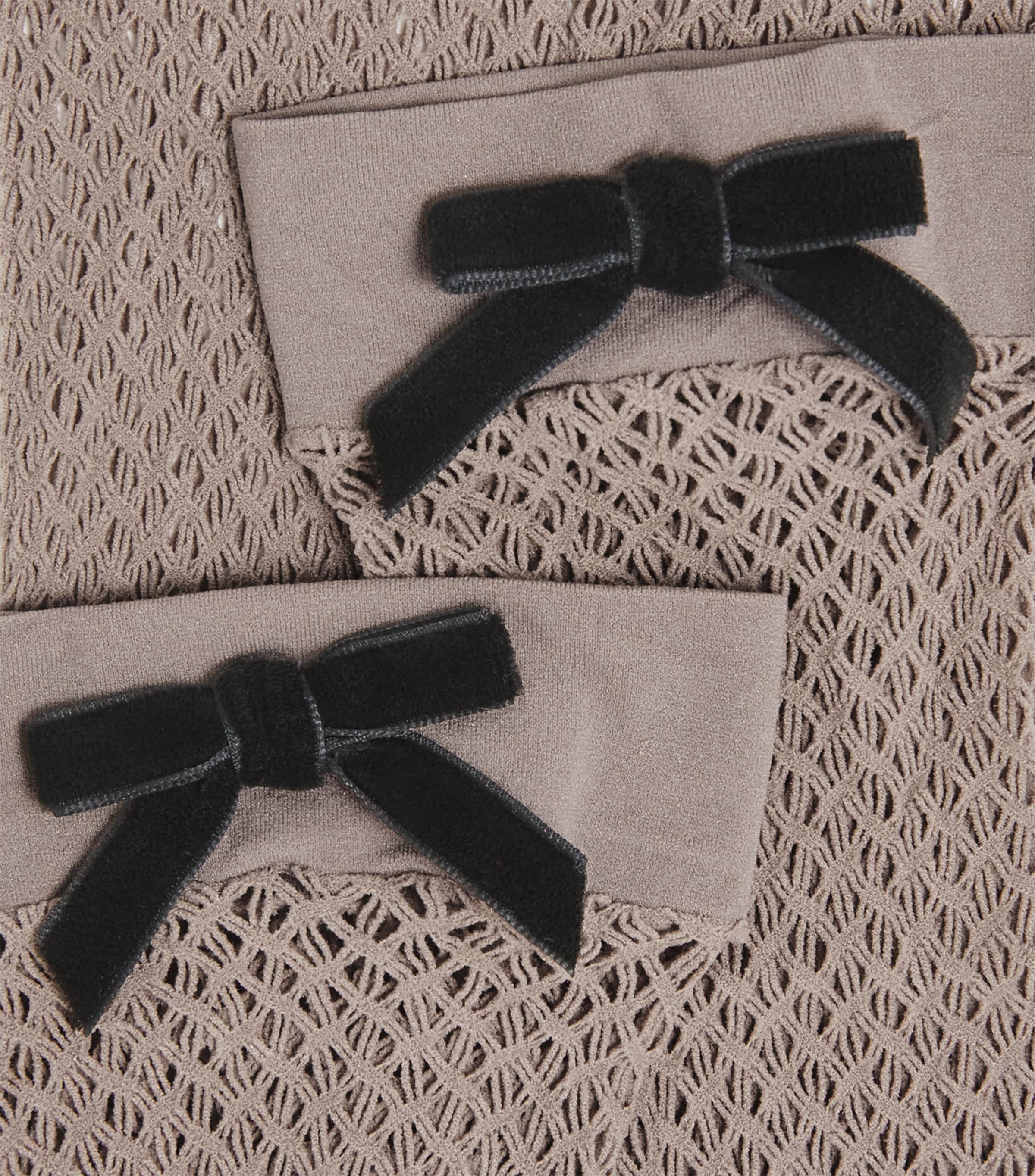 Falke Womens Knee-High Miss Ribbon Socks Taupe Image 4