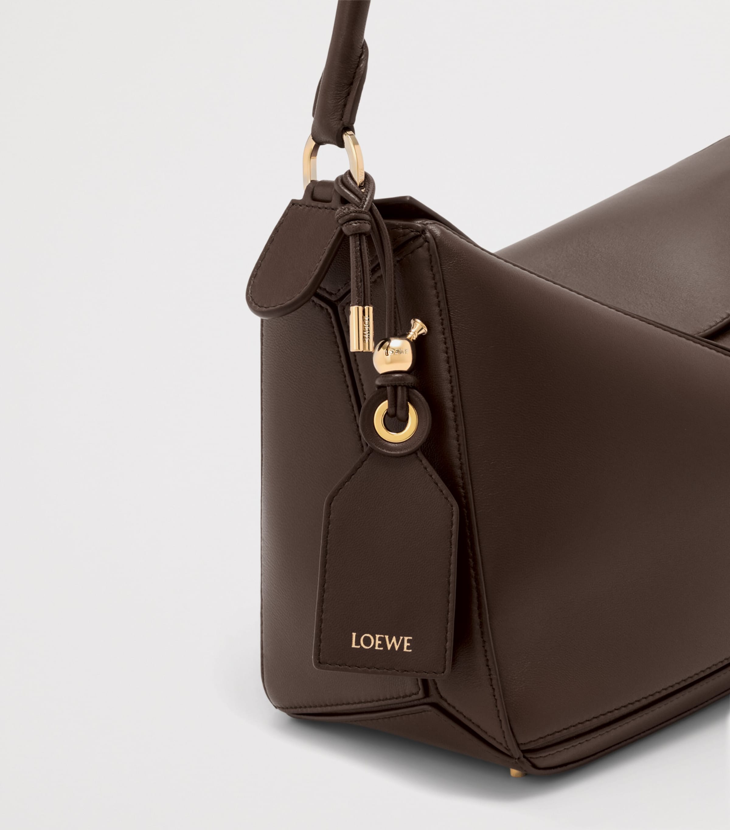 LOEWE Brown Medium Leather Puzzle Top-Handle Bag | Harrods US