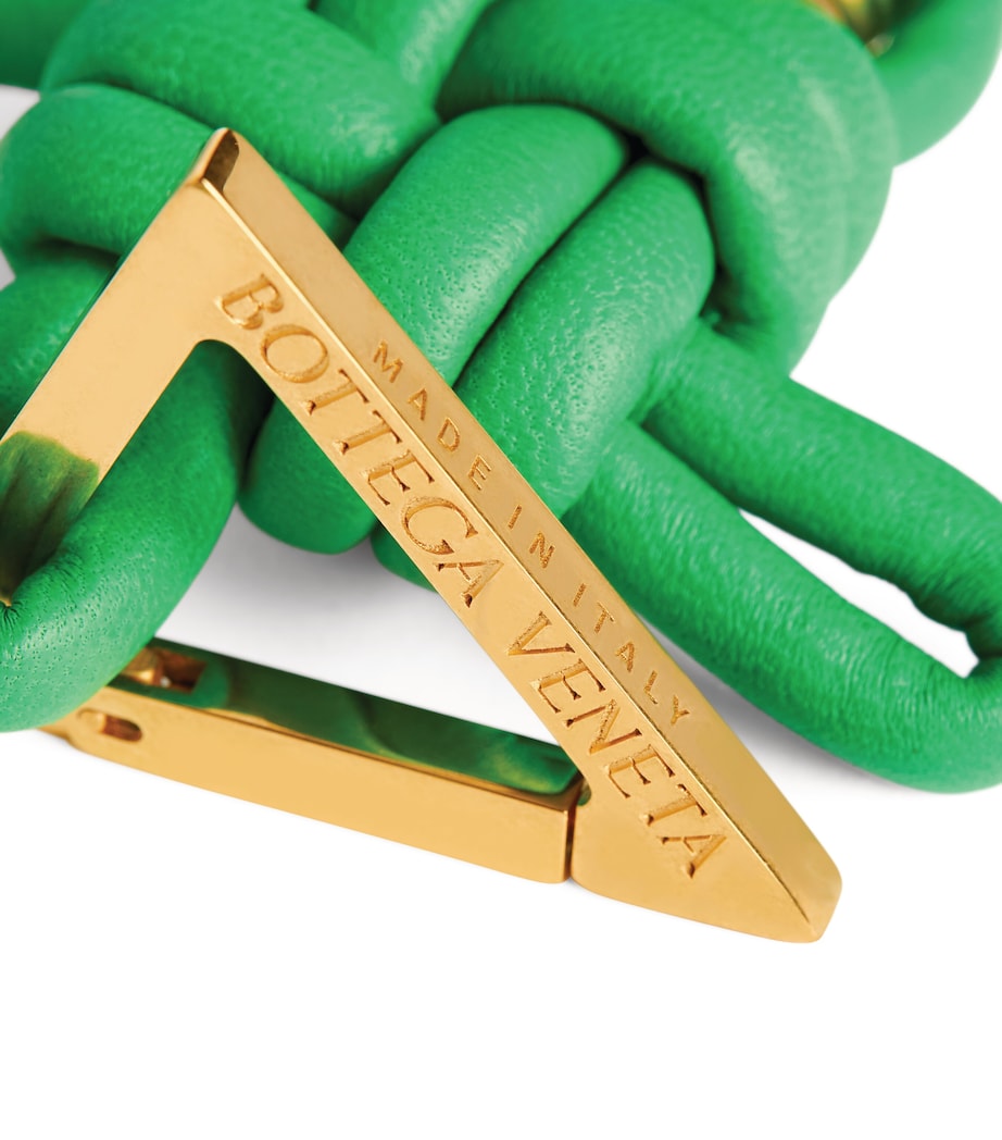 Leather Knot Keyring PARAKEET-GOLD Image 2